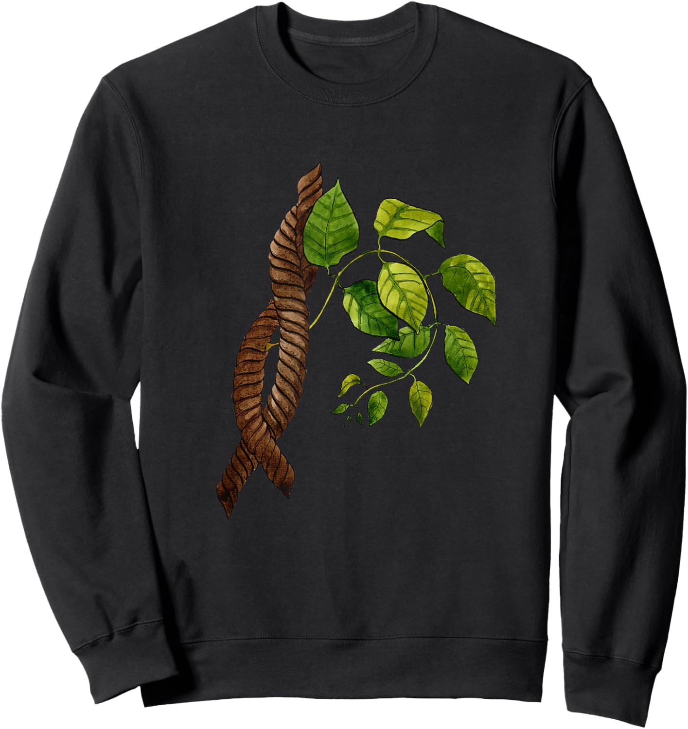 Ayahuasca House Plant DMT Green Leaf Leaves Mind Spirit Sweatshirt - Sweatshirt | Black