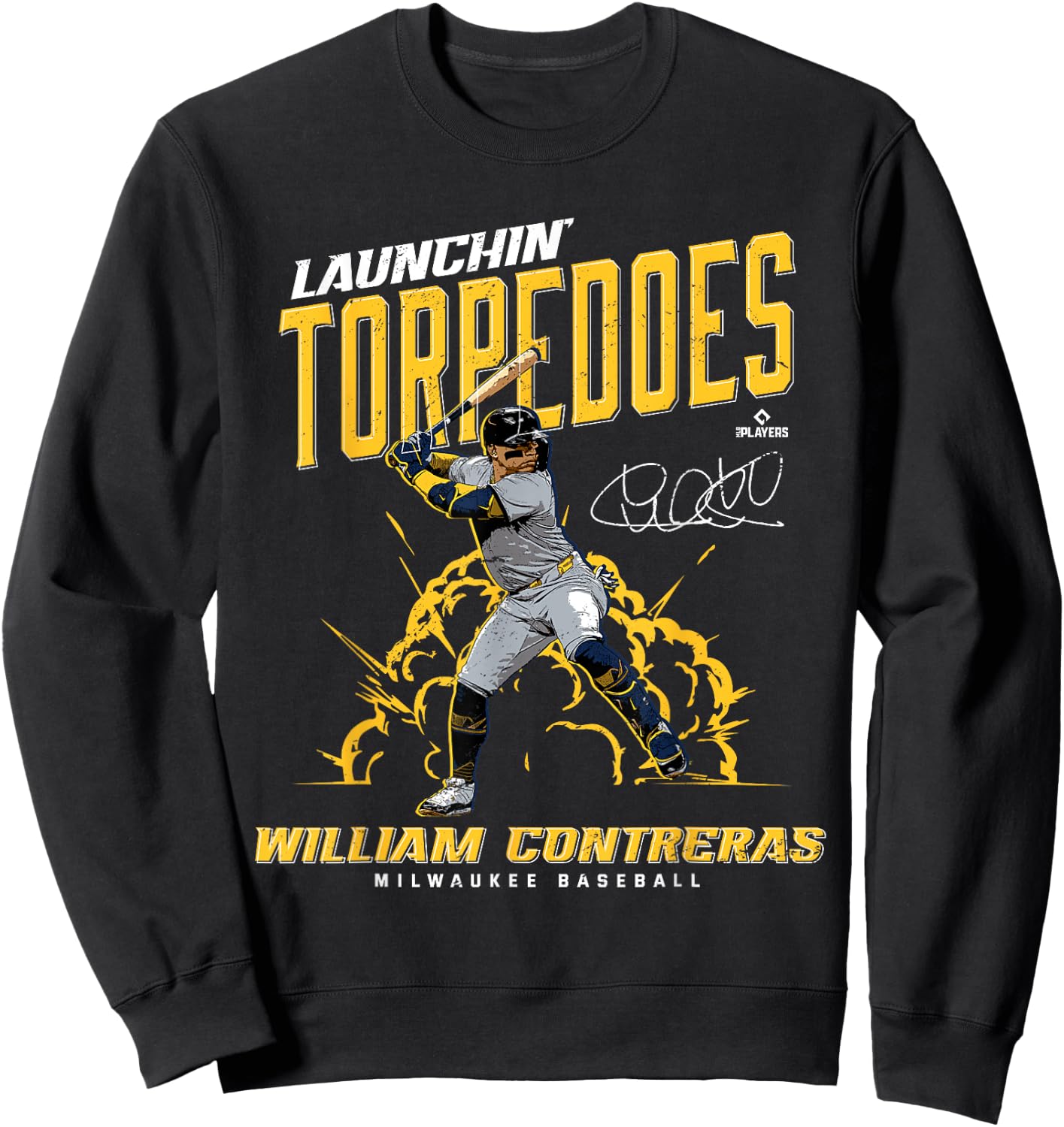 Launchin' Torpedoes William Contreras Milwaukee Baseball Sweatshirt - Sweatshirt | Black
