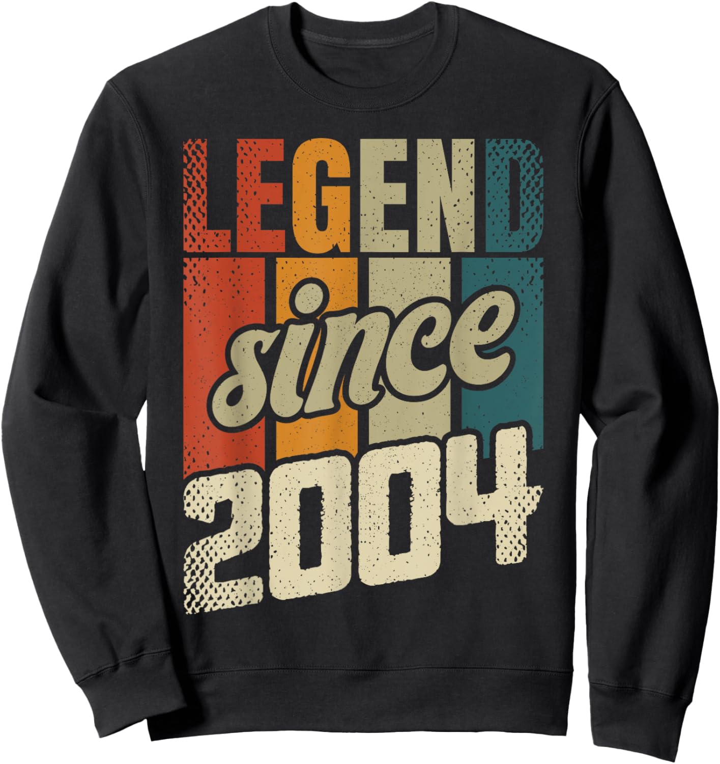 21st Birthday Man Woman 21 Years 2004 Decorative Funny Gift Sweatshirt - Sweatshirt | Black