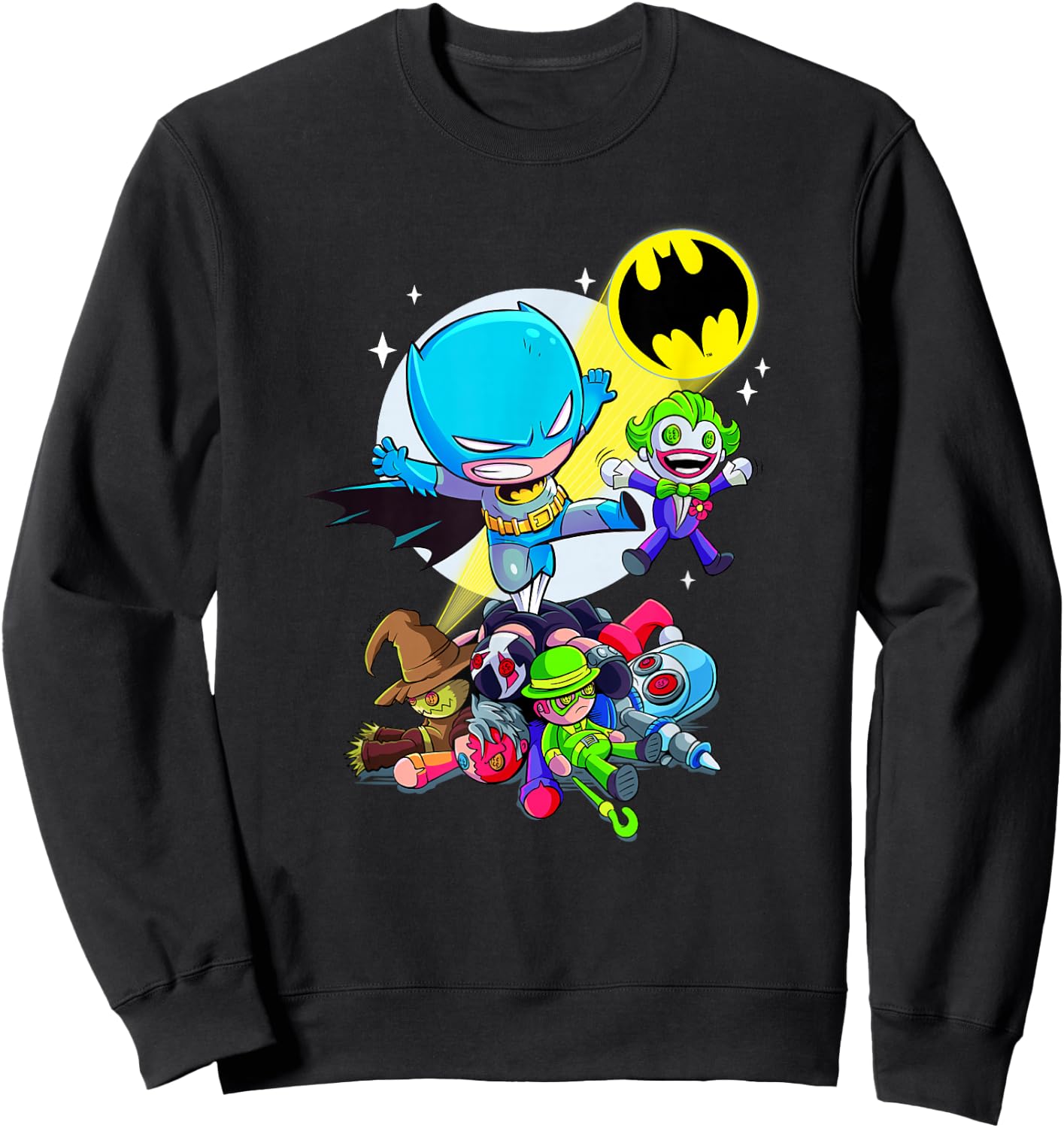 DC Super Friends Batman Defeats The Villains Sweatshirt - Sweatshirt | Black