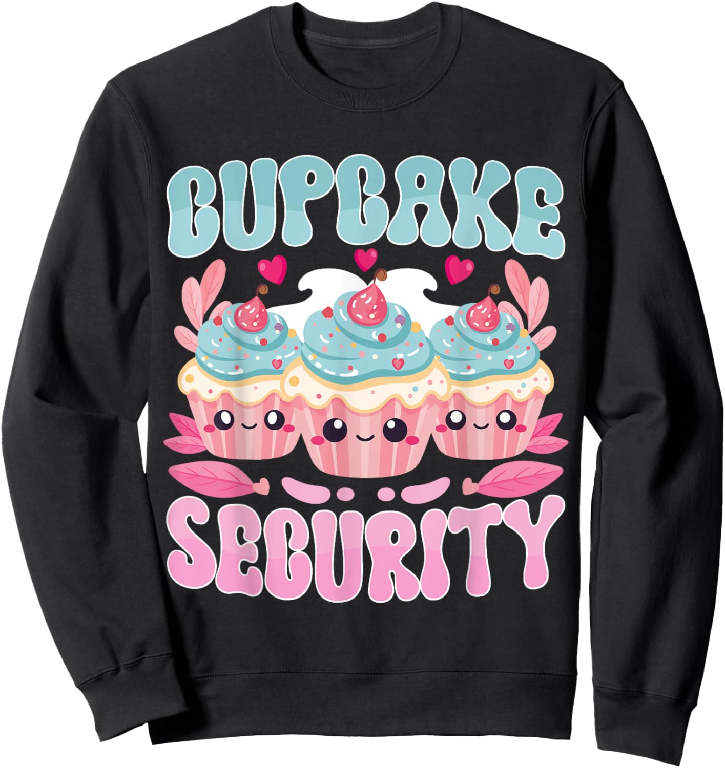 Cute Kawaii Dessert Cupcake Security Pastry Chef Sweatshirt - Sweatshirt | Black