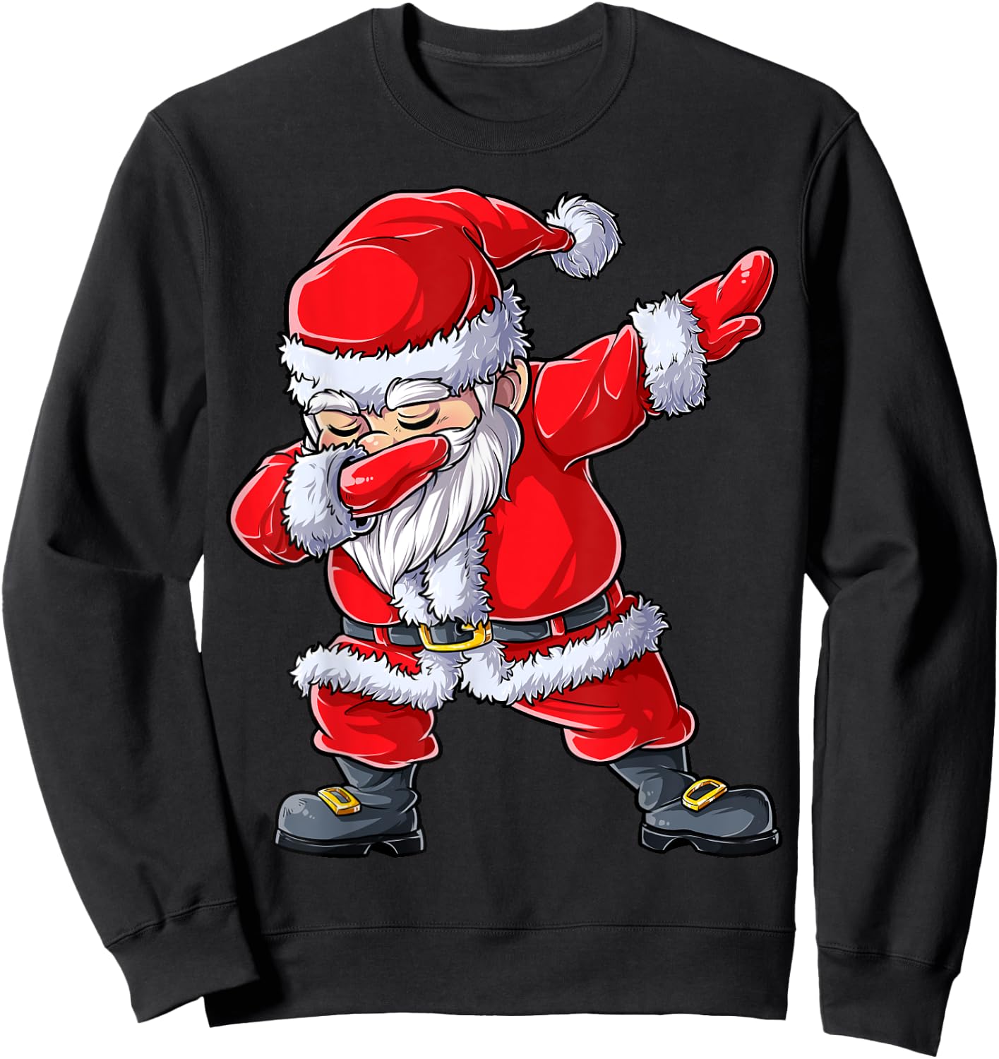 Dabbing Santa Claus Christmas Boys Men Funny Xmas Dab Dance Sweatshirt - Sweatshirt | Black