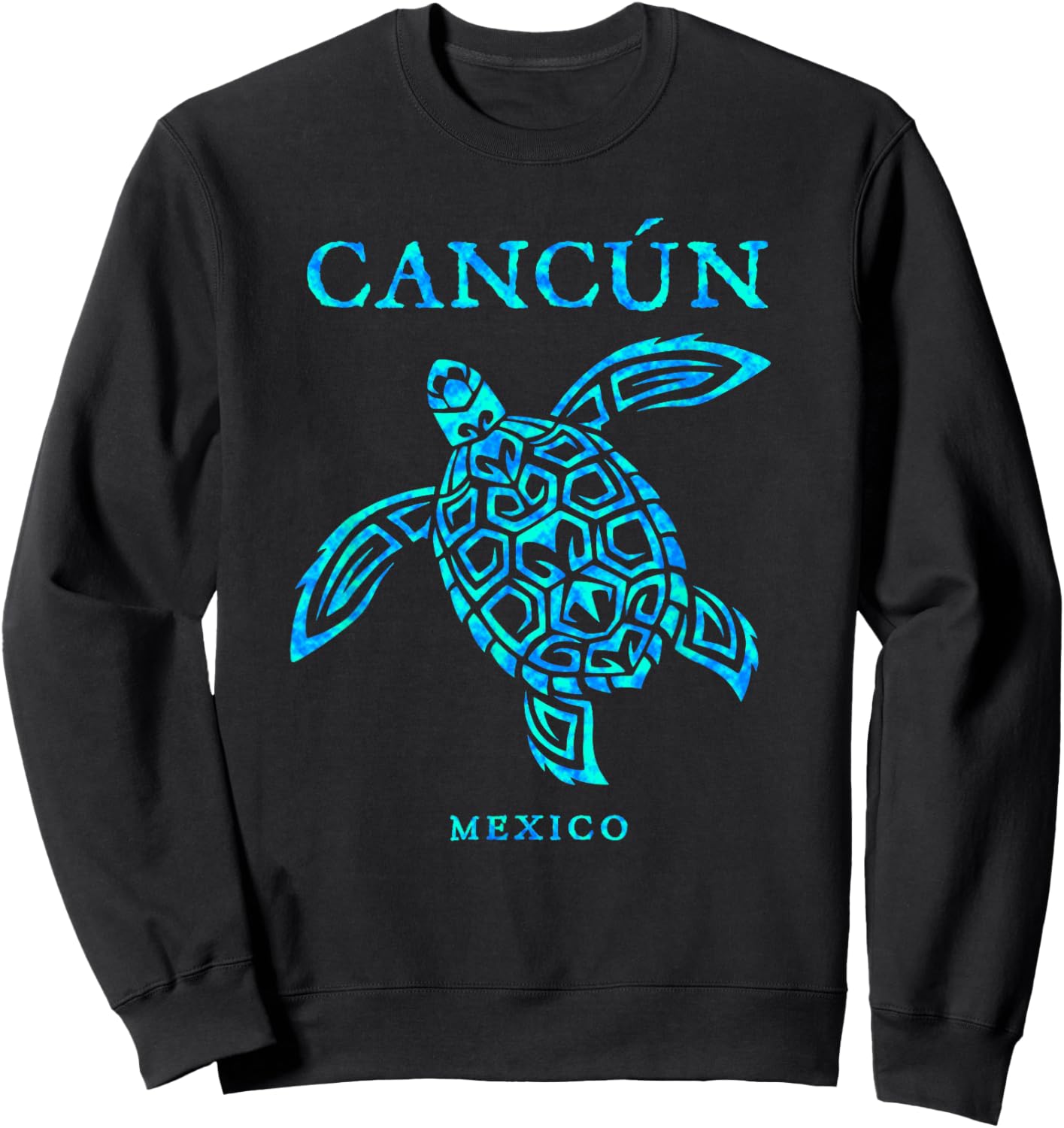 Cancun Mexico Sea Turtle Boys Girls Toddler Souvenir Sweatshirt - Sweatshirt | Black
