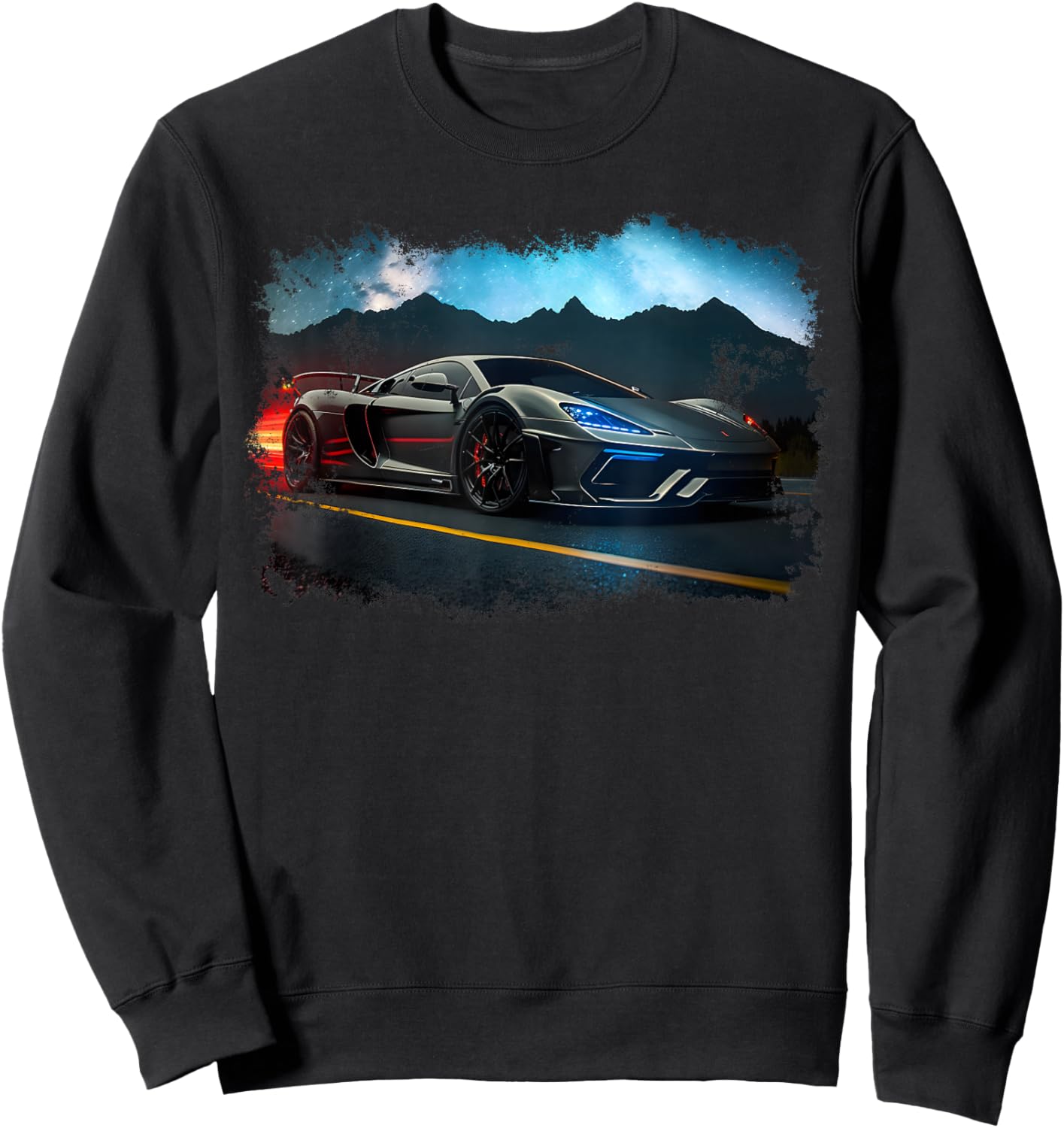 Exotic Concept Supercar Hypercar Sports Car Art Boys Graphic Sweatshirt - Sweatshirt | Black