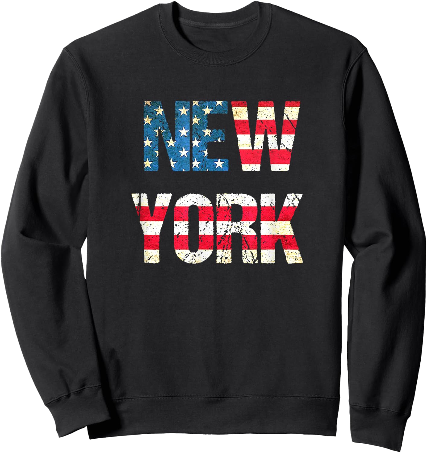 I Love New York Flag Souvenir NY Sweatshirt - Sweatshirt | Black