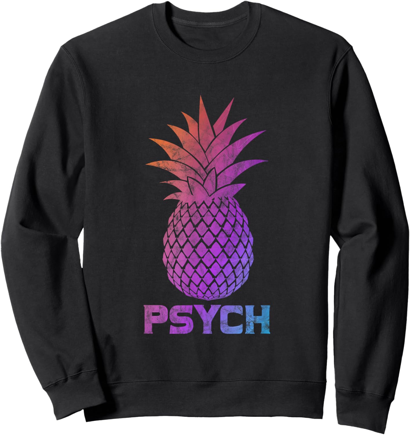 Psych Iconic Pineapple Awesome Sweet Fruit Summer Gift Sweatshirt - Sweatshirt | Black