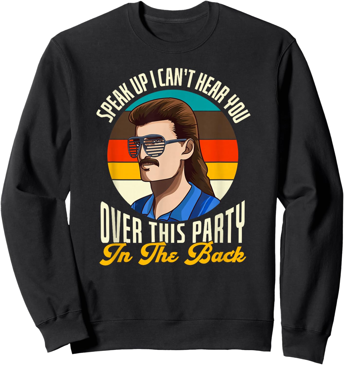 Funny Redneck Shirt, Redneck Gift, Funny Redneck Mullet Sweatshirt - Sweatshirt | Black