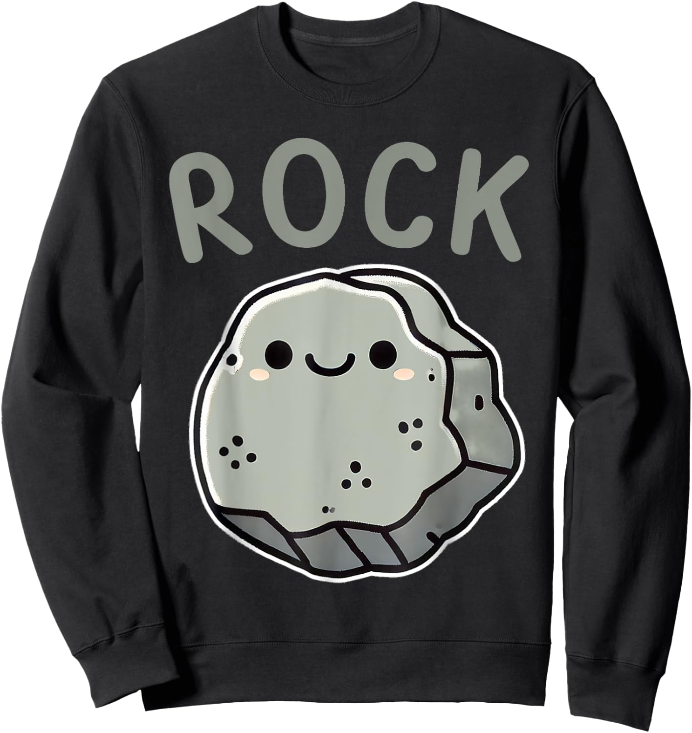 Cute Rock Paper Scissors Halloween Costumes Friend Matching Sweatshirt - Sweatshirt | Black