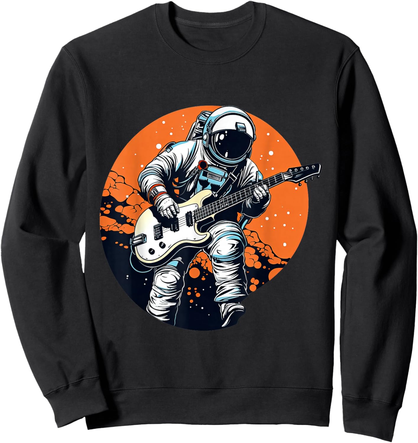 Astronaut Playing The Bass Guitar Sweatshirt - Sweatshirt | Black