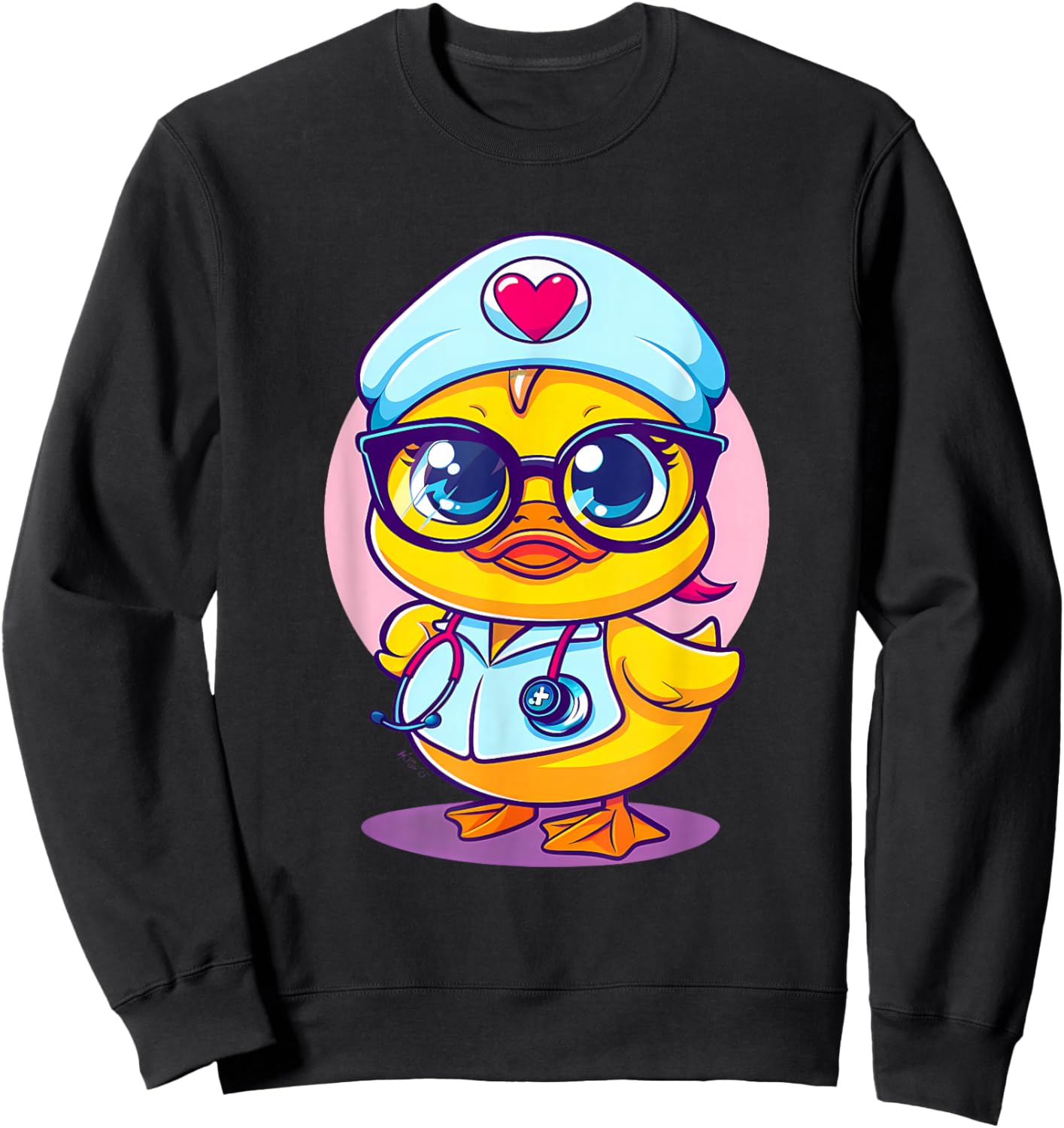 Rubber Duck Nurse Medical Rubber Duck Stethoscope Nursing Sweatshirt - Sweatshirt | Black
