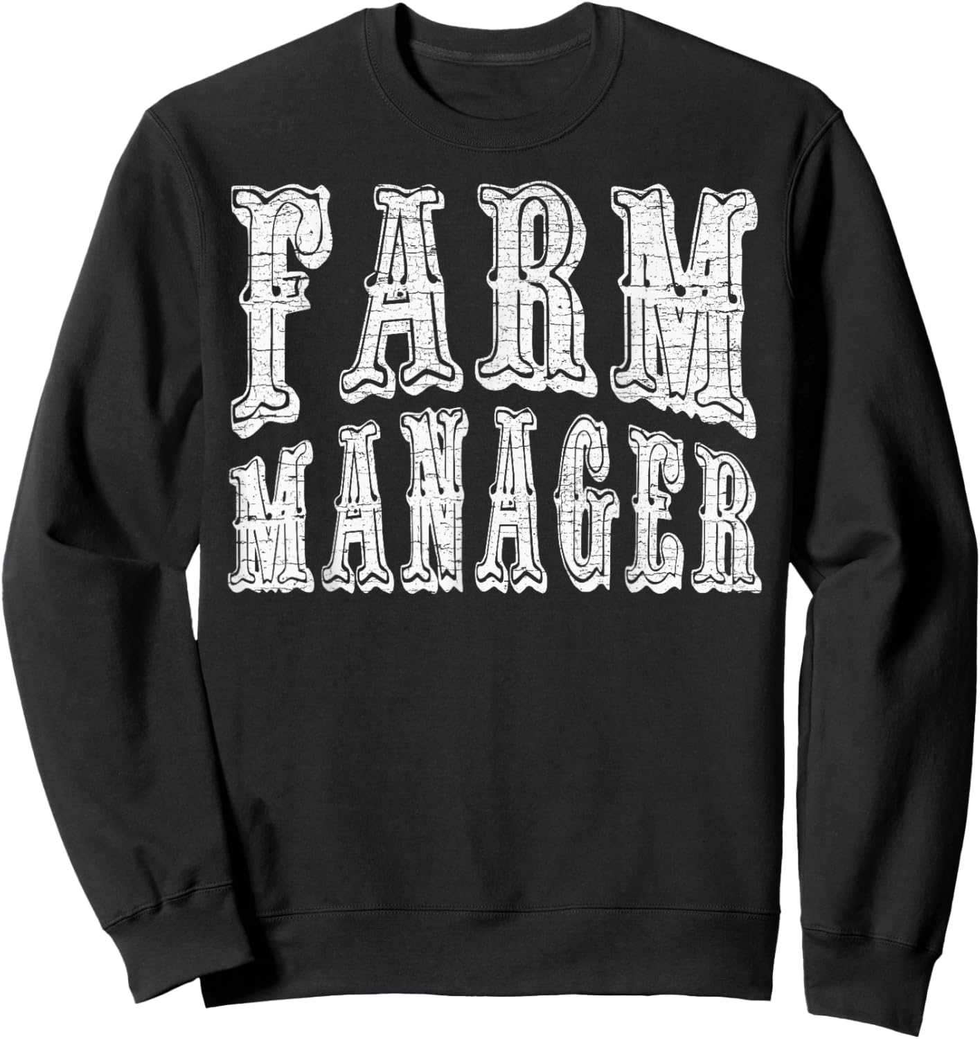 Farm Manager Vintage Country Western Worker Sweatshirt - Sweatshirt | Black