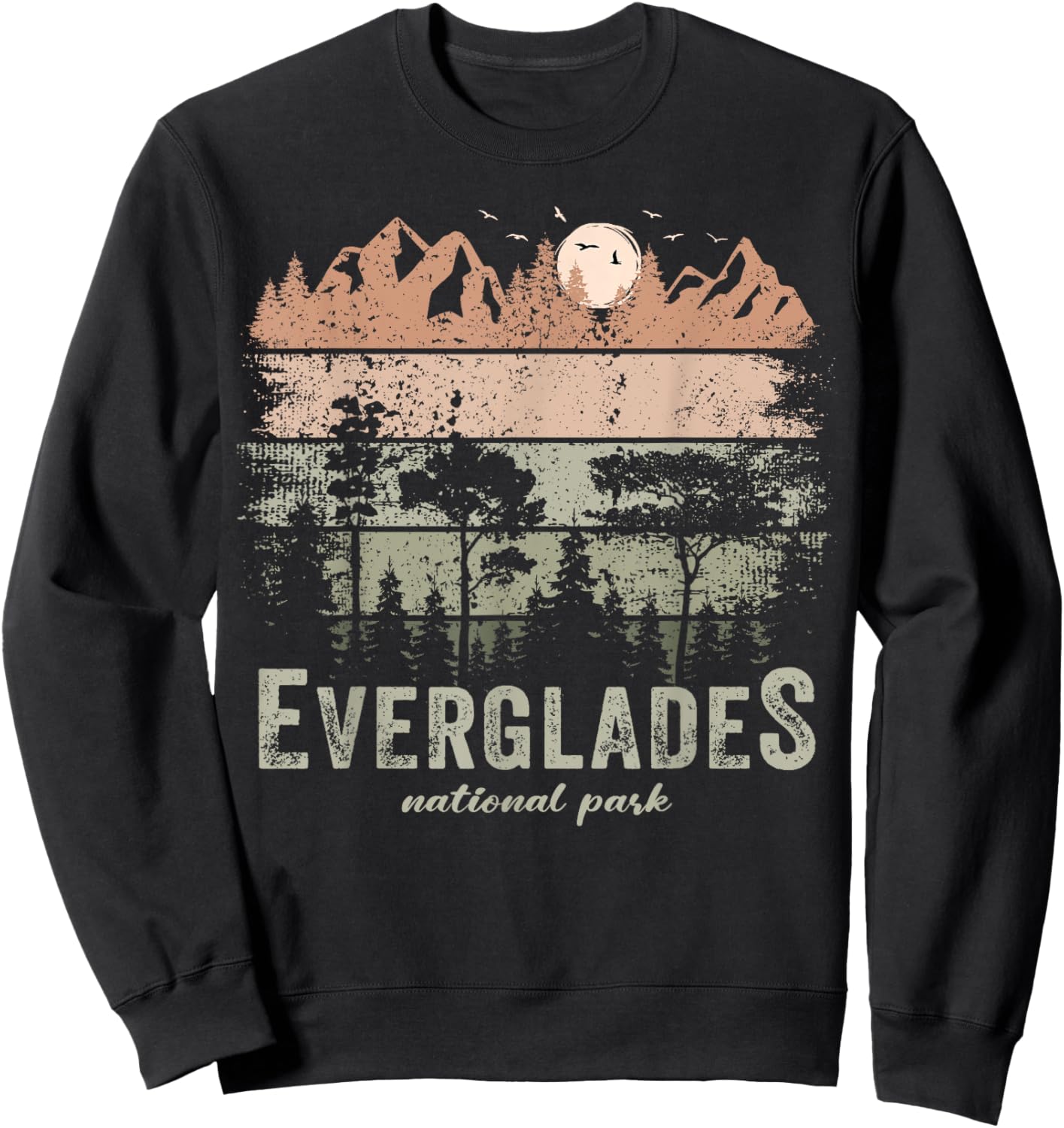 Retro Everglades National Park US Vintage Everglades Sweatshirt - Sweatshirt | Black
