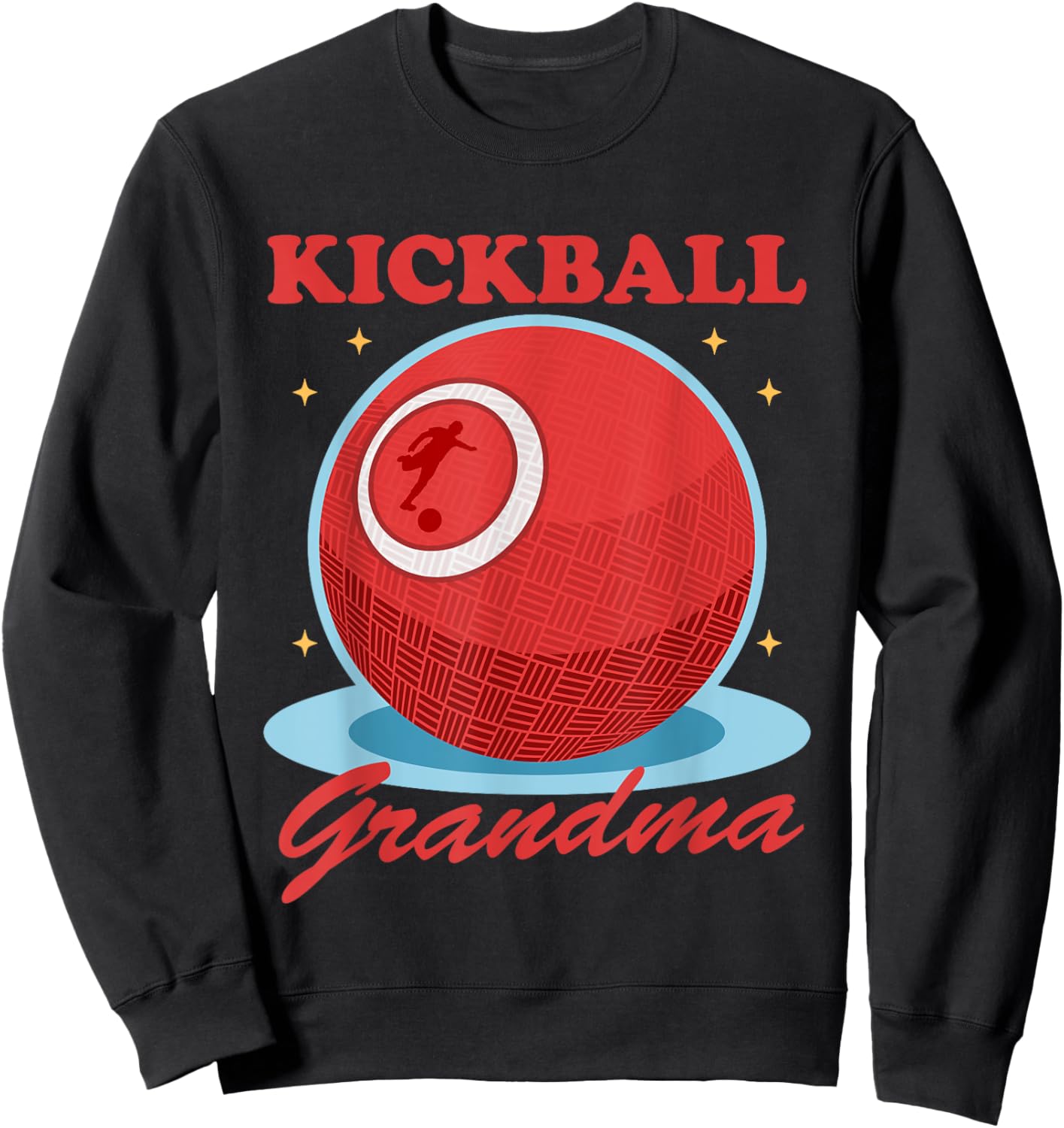 Kickball Grandma | Kickballer Player Kickball Sweatshirt - Sweatshirt | Black