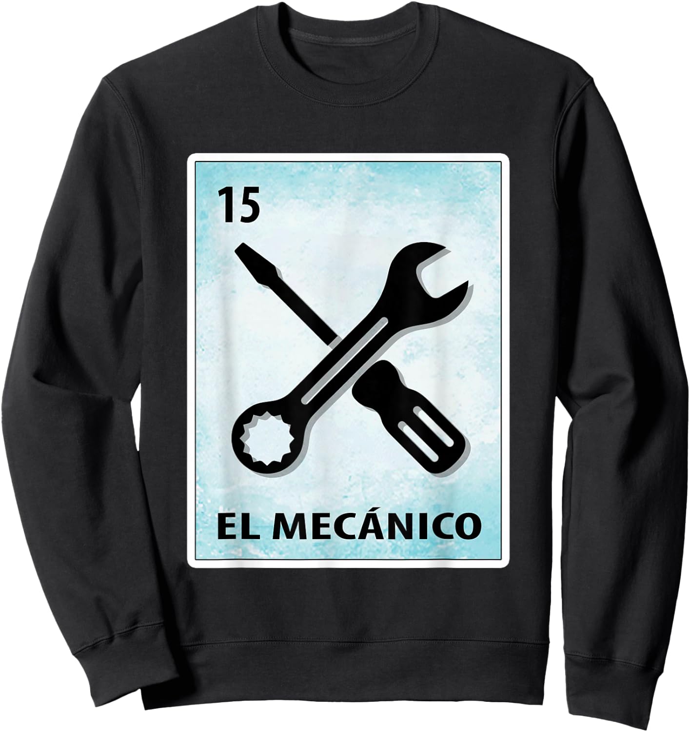 El Mecanico Mexican Mechanic Cards Sweatshirt - Sweatshirt | Black