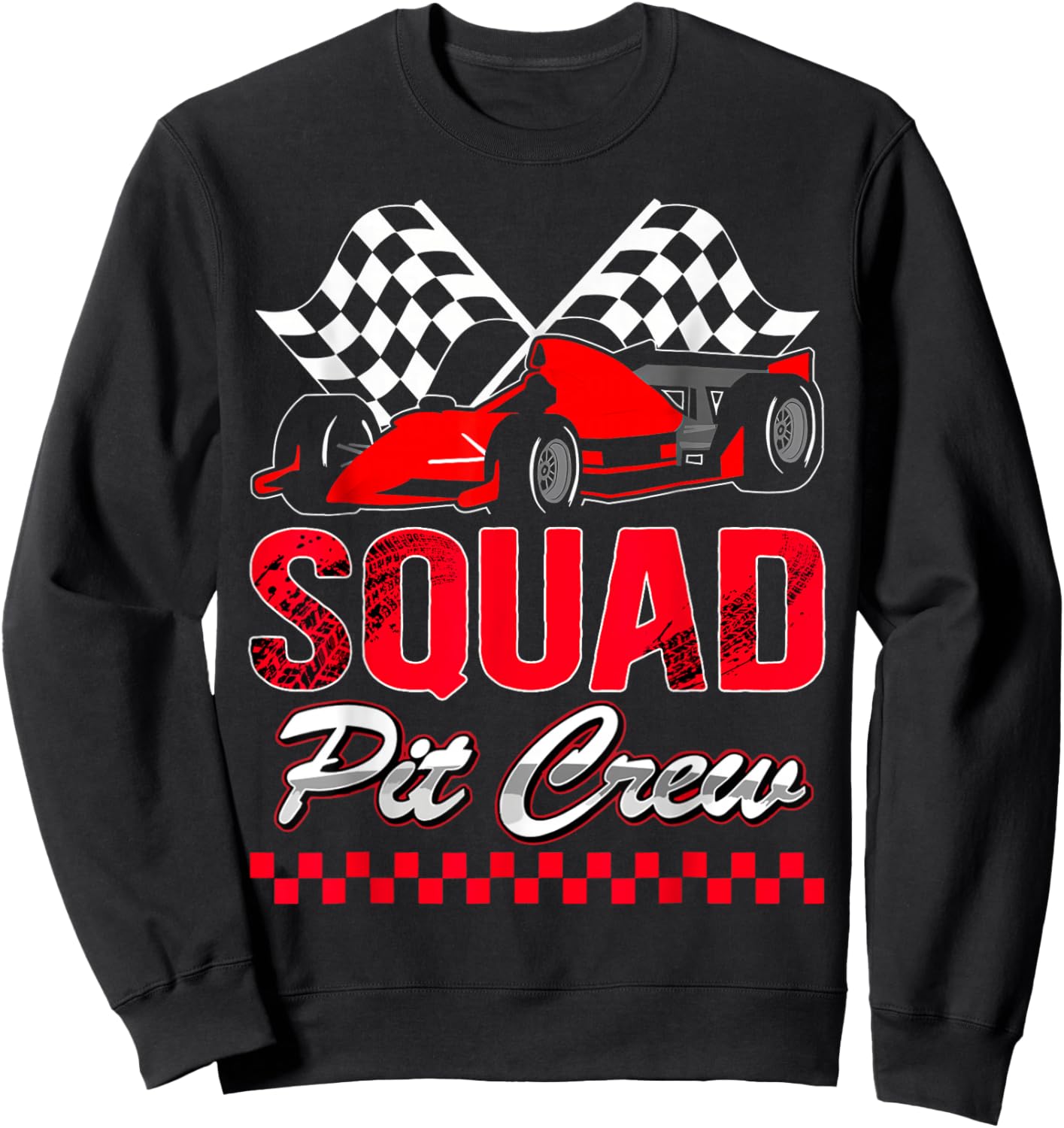 Pit Crew Squad Race Car Birthday Boy Racing Car Sweatshirt - Sweatshirt | Black