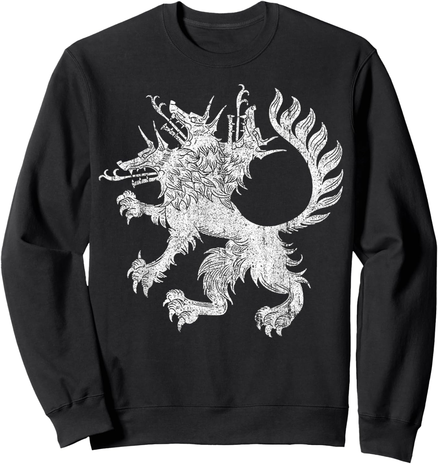 Adults, Black, Small, Short Sleeve, , Vintage Sweatshirt - Sweatshirt | Black