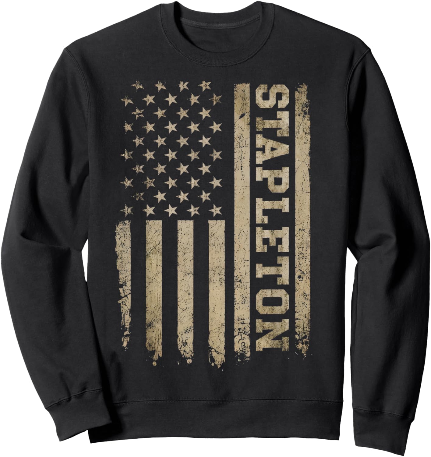 Vintage Stapleton Name Retro Classic Women Kids Sweatshirt - Sweatshirt | Black