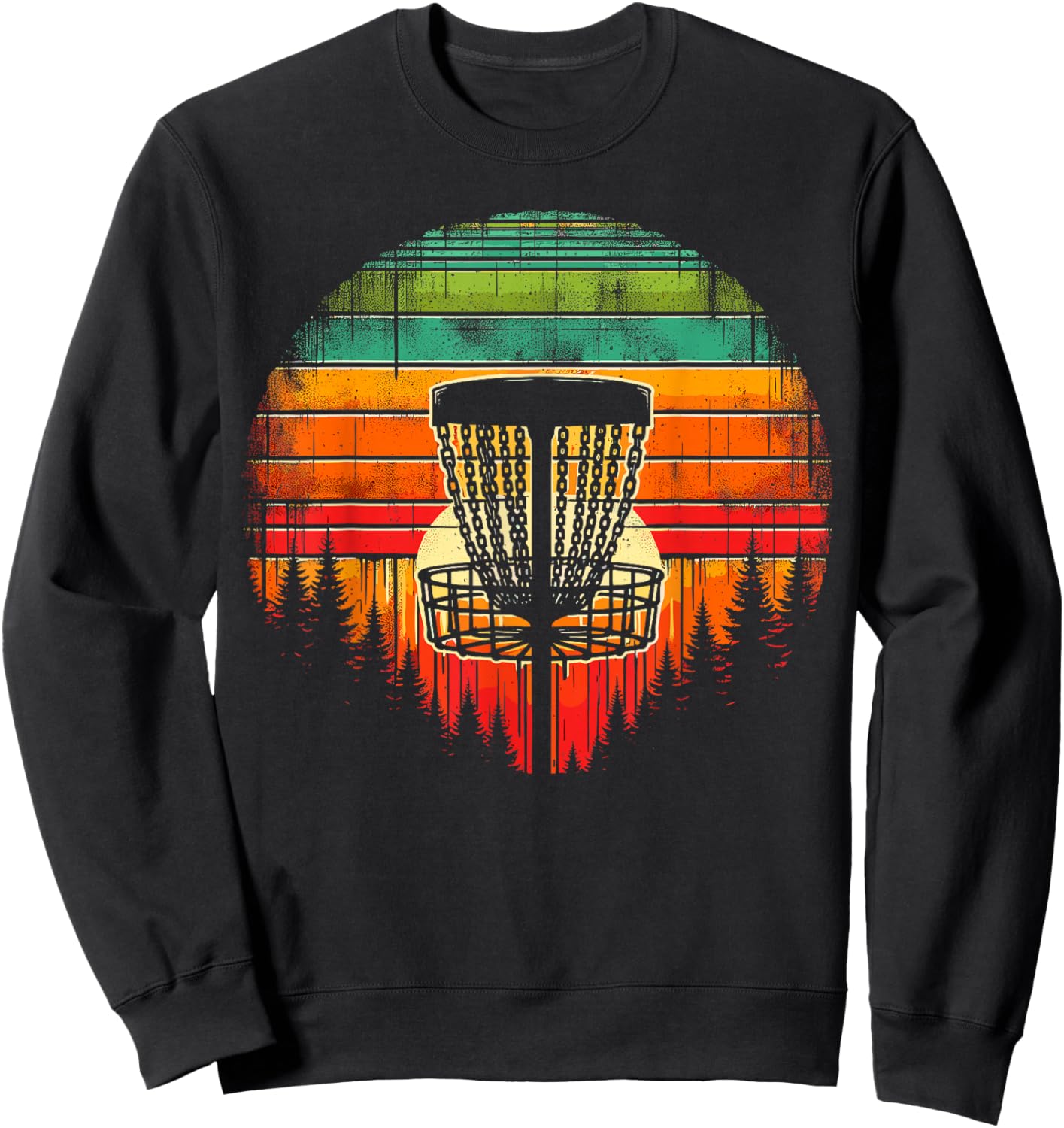 Disc Golfer Colorful Disc Golf Sweatshirt - Sweatshirt | Black