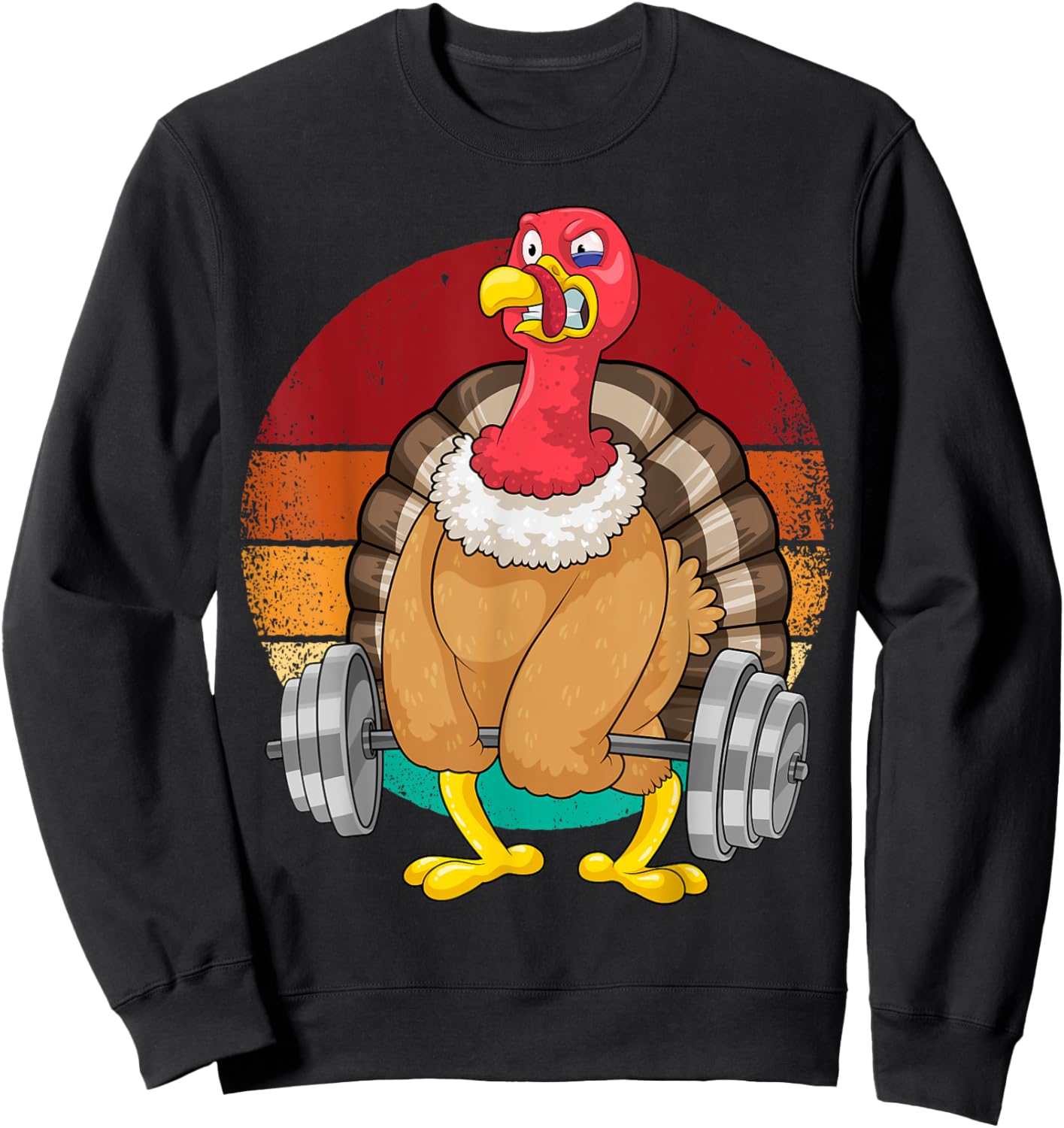 Turkey Deadlift Fitness Weightlifting Thanksgiving Day Sweatshirt - Sweatshirt | Black