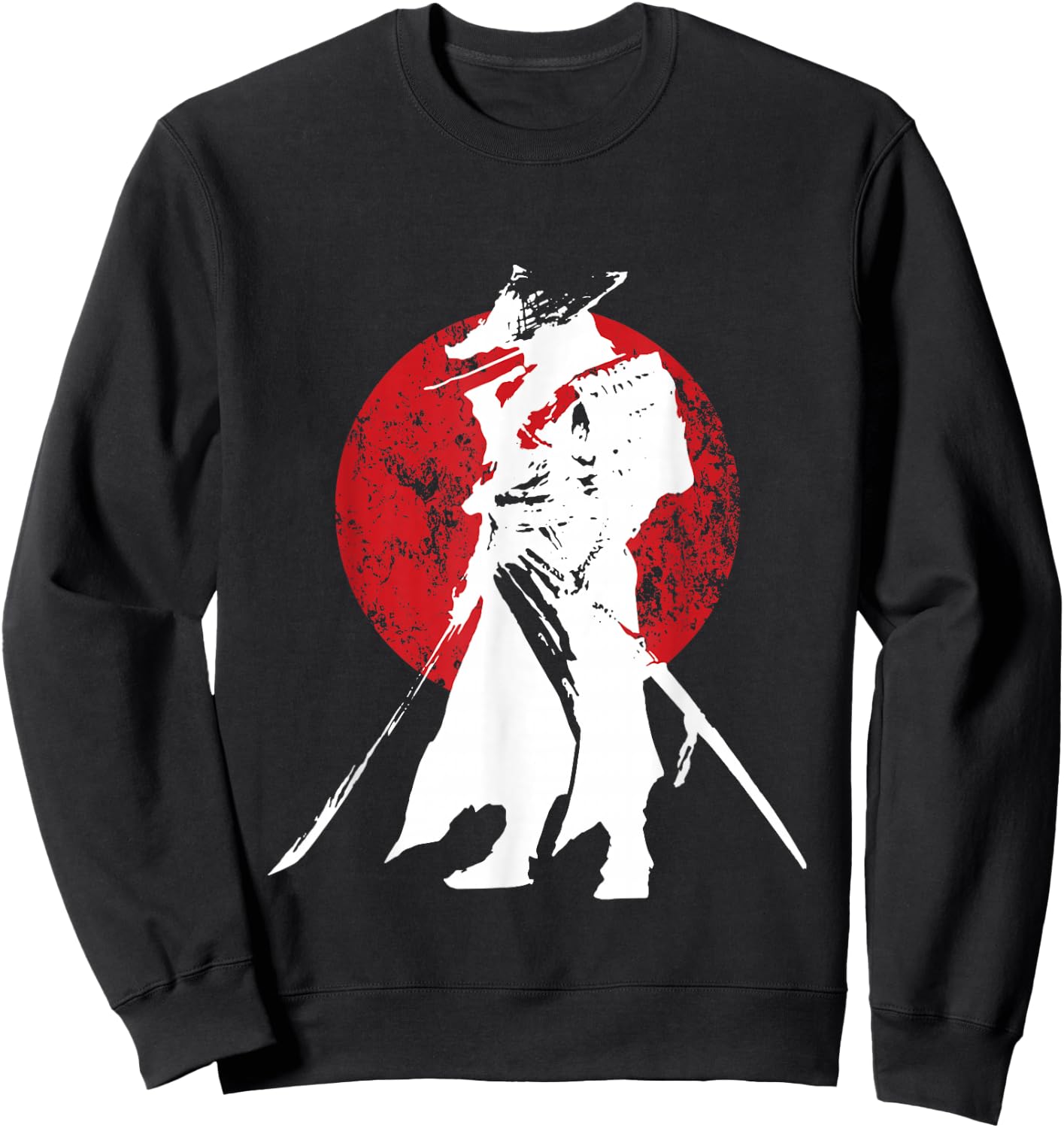 Vintage Japanese Samurai Retro Bushido Warrior Japan Sword Sweatshirt - Sweatshirt | Black