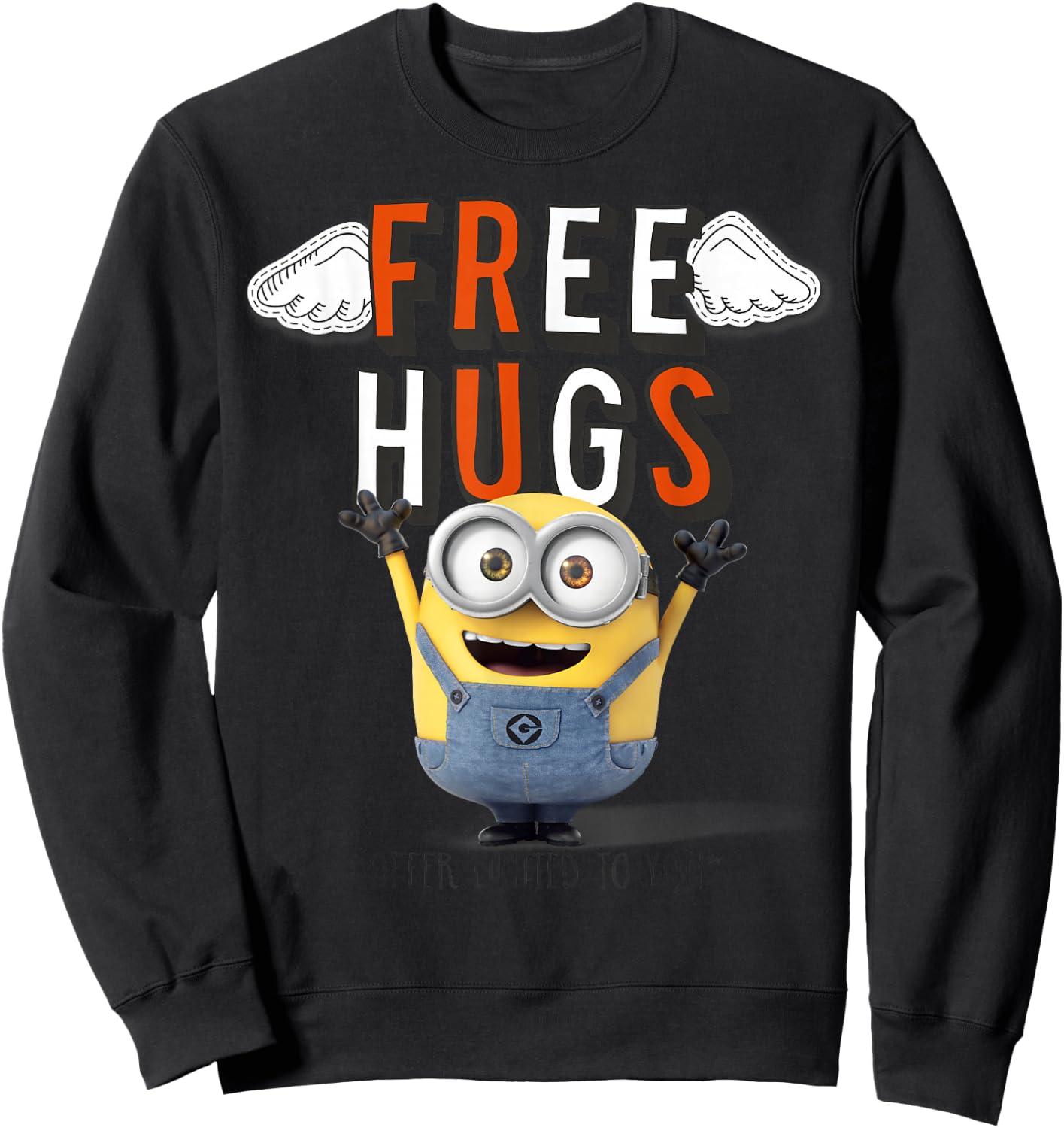 Despicable Me Minions Free Hugs Graphic Sweatshirt - Sweatshirt | Black
