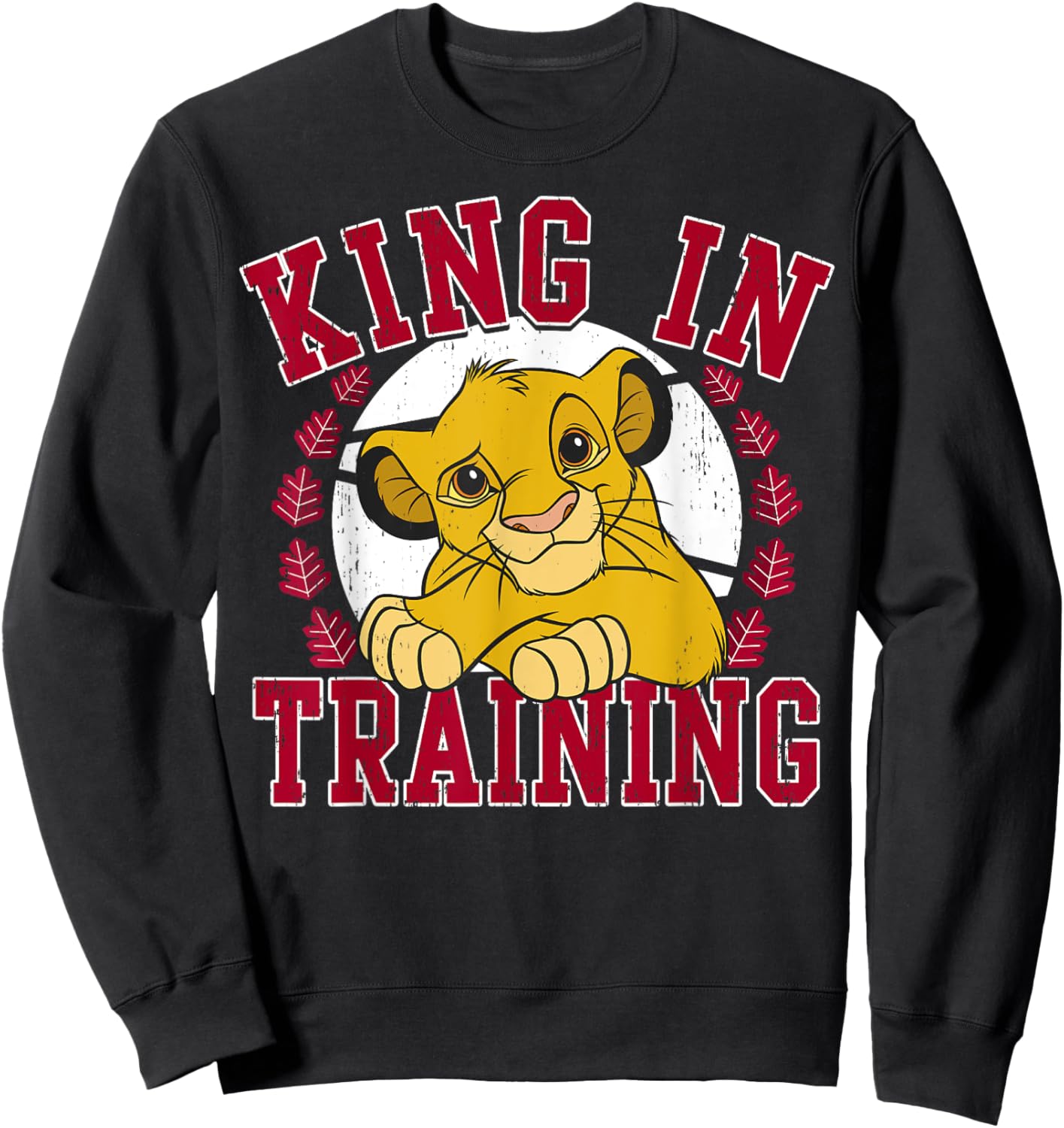 Disney The Lion King Simba King In Training Portrait Sweatshirt - Sweatshirt | Black
