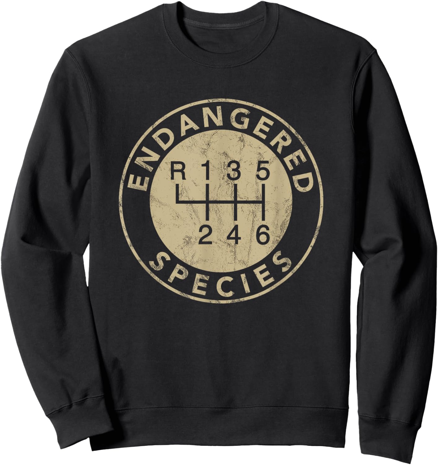 Endangered Species-Stick Shift-manual transmission Driver Sweatshirt - Sweatshirt | Black