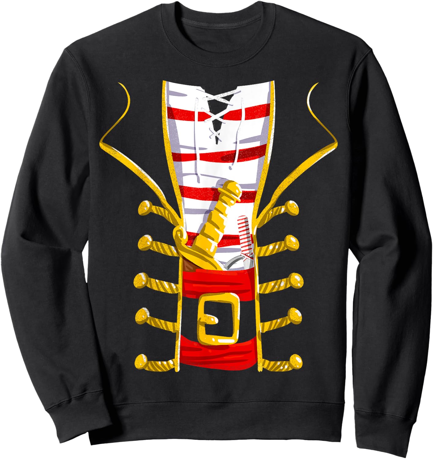 Pirate Costume Shirt Buccaneer Pirate Sweatshirt - Sweatshirt | Black