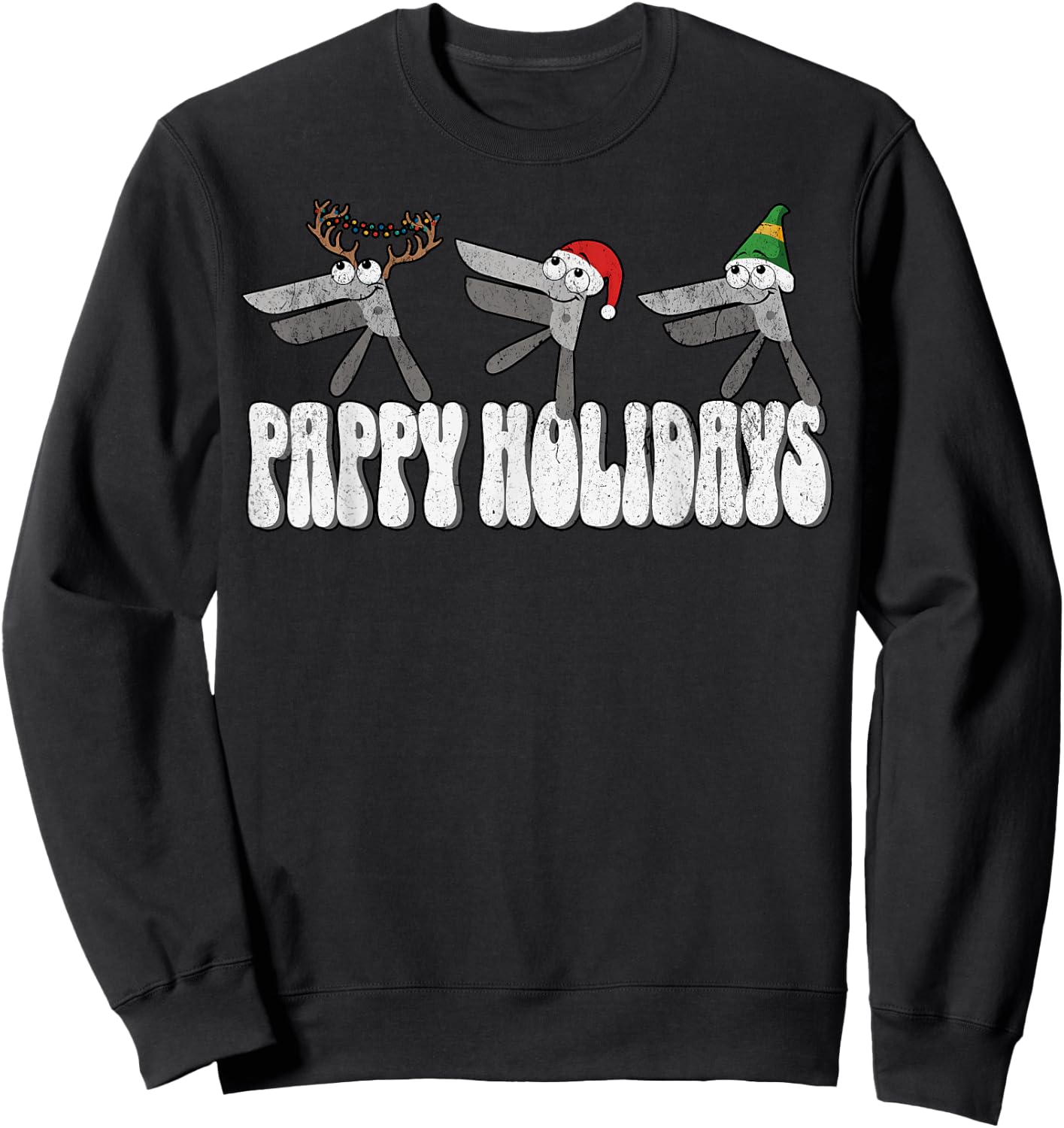 Reindeer Speculum Crew OBGYN Nurse Obstetrics Doula Xmas Sweatshirt - Sweatshirt | Black