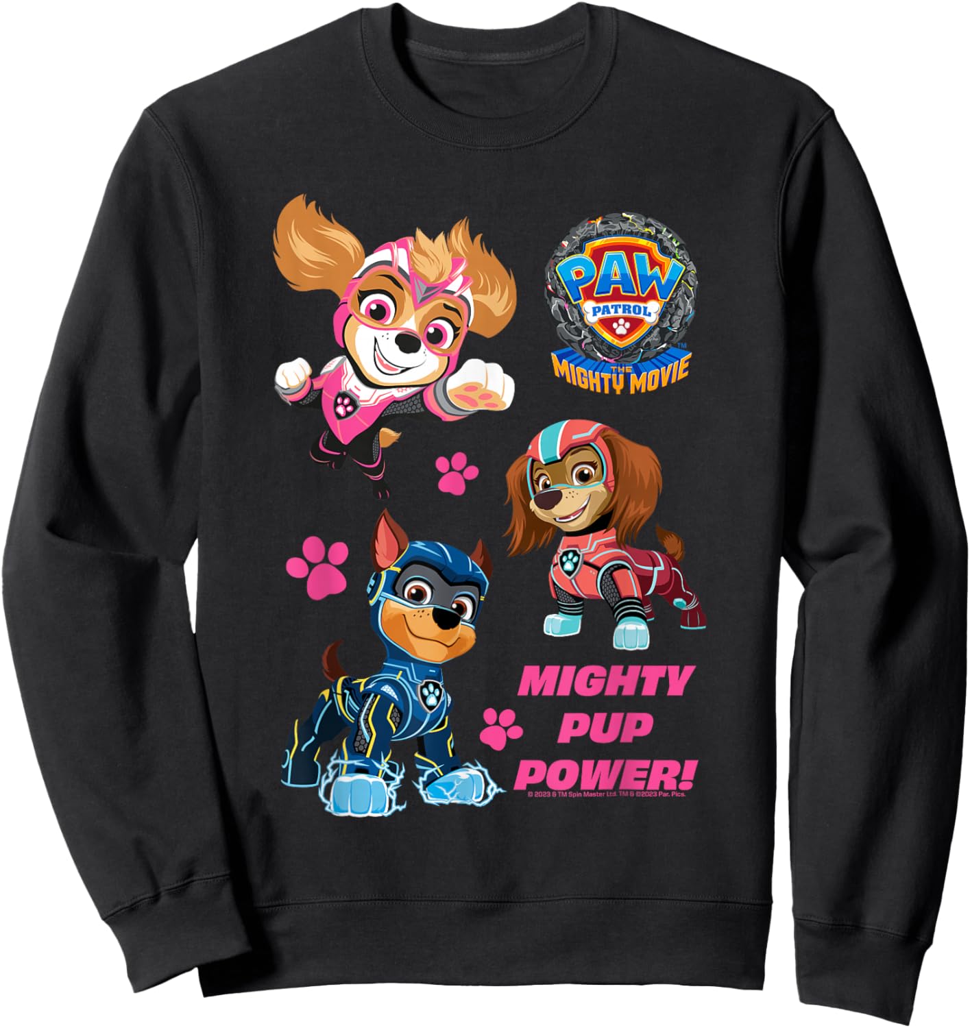 PAW Patrol: The Mighty Movie Mighty Pup Power Sweatshirt - Sweatshirt | Black