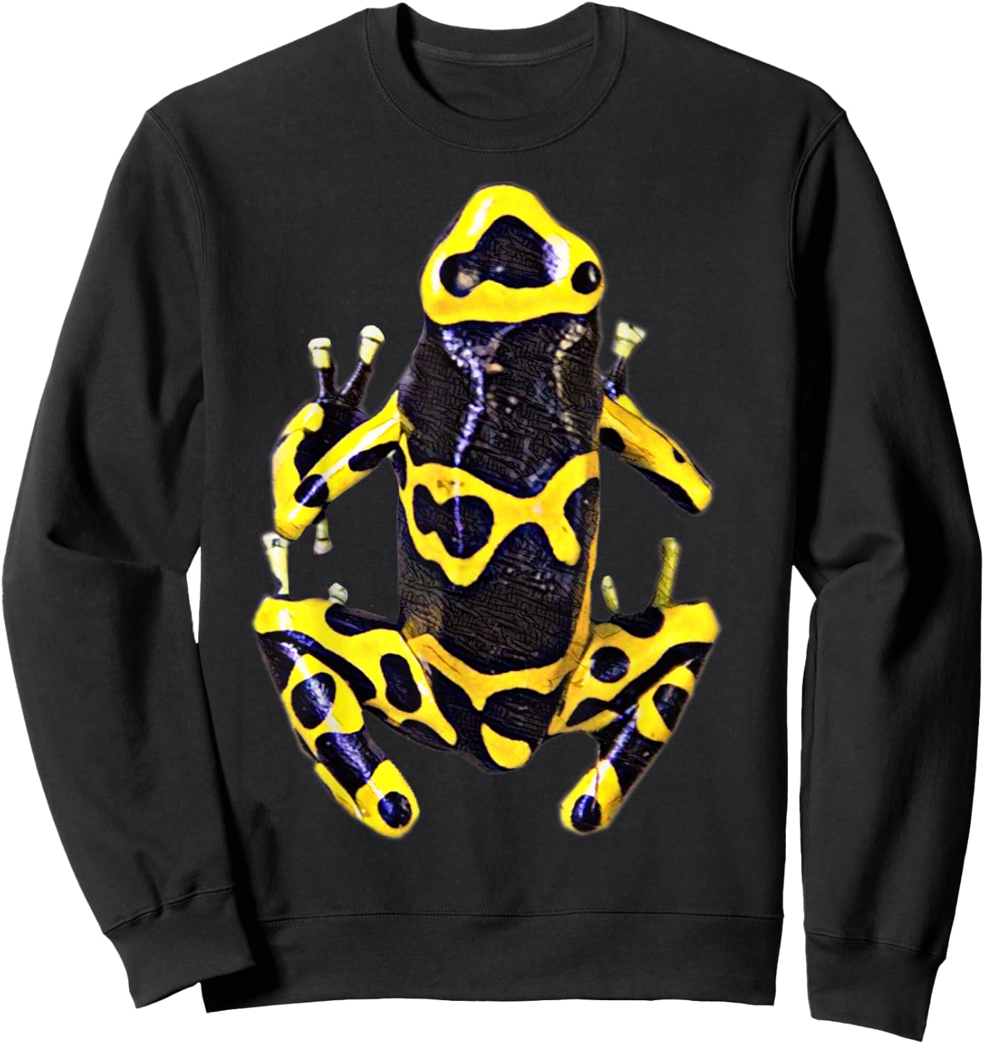 Yellow Poison Arrow Frog Designs Poison Dart Arrow Frog Sweatshirt - Sweatshirt | Black
