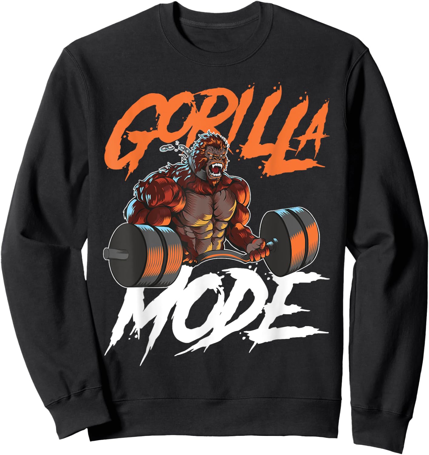 Gorilla Mode Gym Beast Workout Weights Lifting Power - Gift Sweatshirt - Sweatshirt | Black