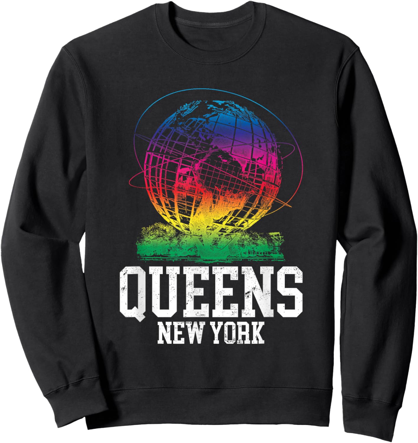 Queens New York - Flushing Meadows - World's Fair Unisiphere Sweatshirt - Sweatshirt | Black