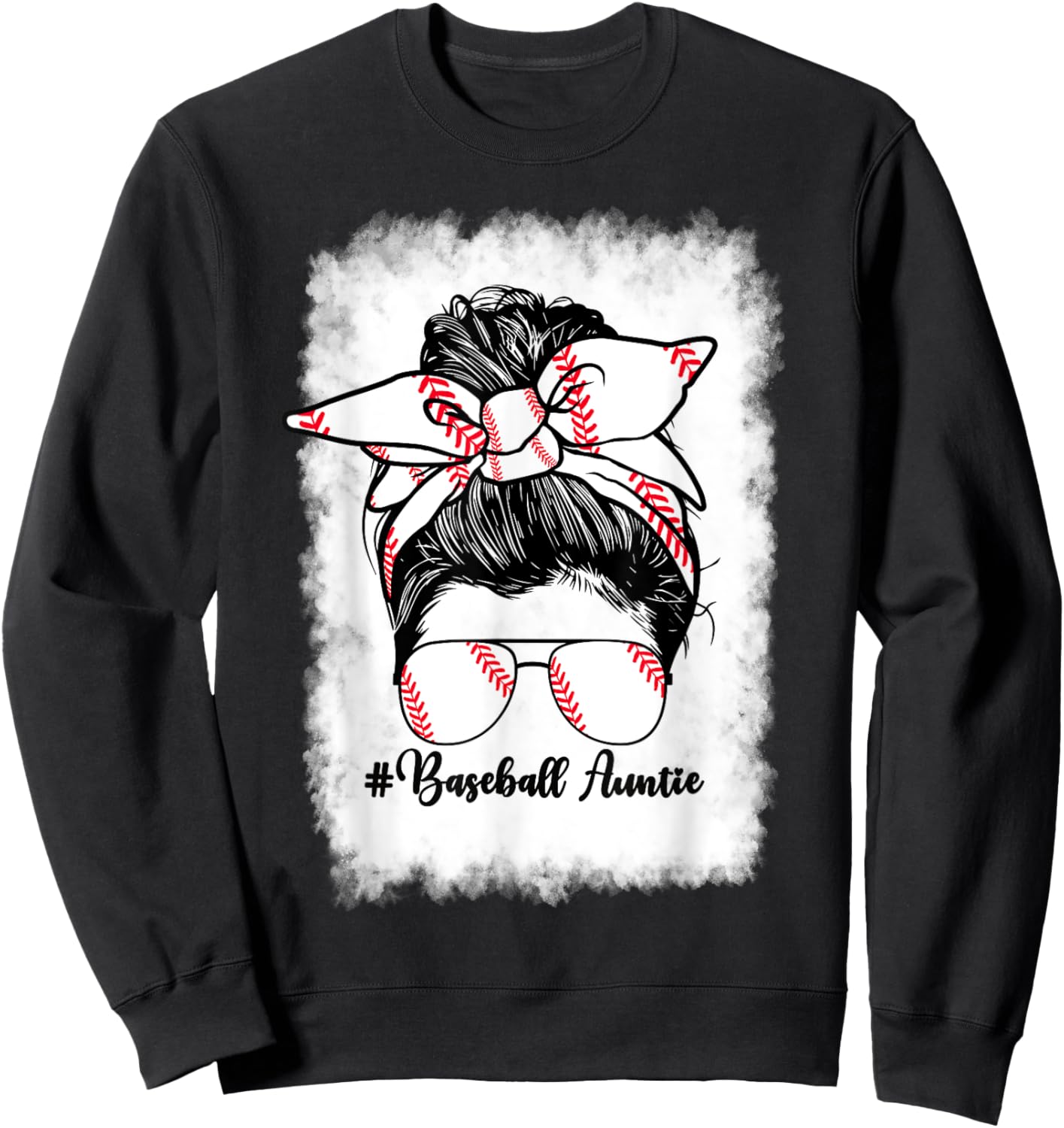 Baseball Aunt My Favorite Player Calls Me Auntie Baseball Sweatshirt - Sweatshirt | Black
