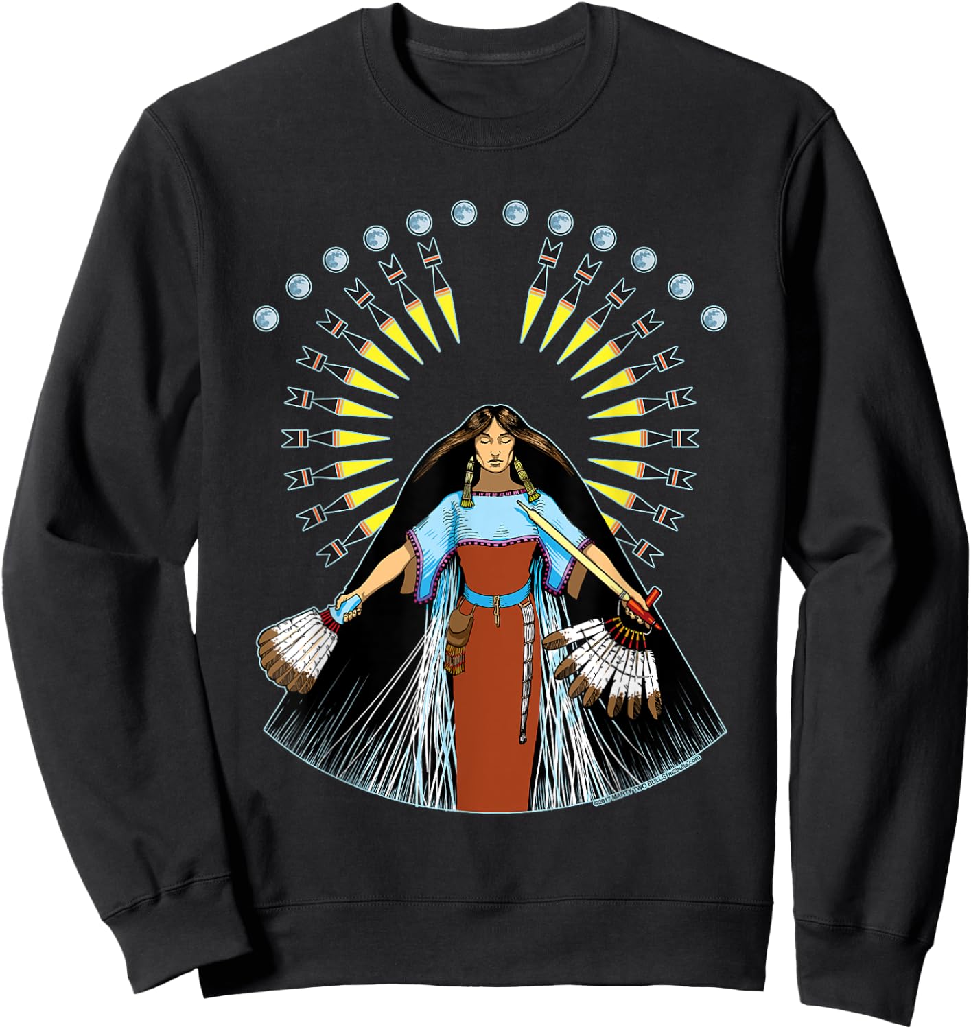 White Buffalo Calf Woman Sweatshirt - Sweatshirt | Black