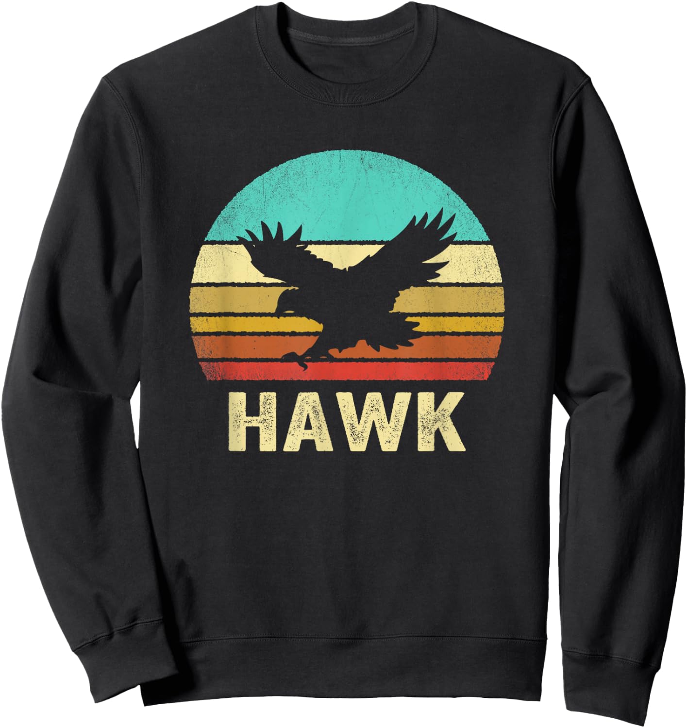 Vintage Hawk Shirt Sunset Sweatshirt - Sweatshirt | Black