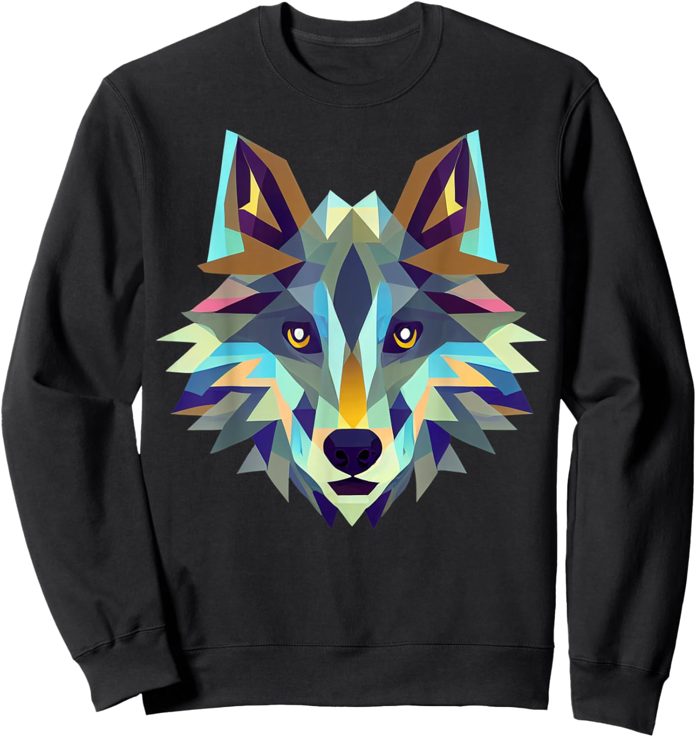 Wolf Animal for Wolf lovers Wolf Art Canis lupus wolfdog Men Women Kids Sweatshirt - Sweatshirt | Black