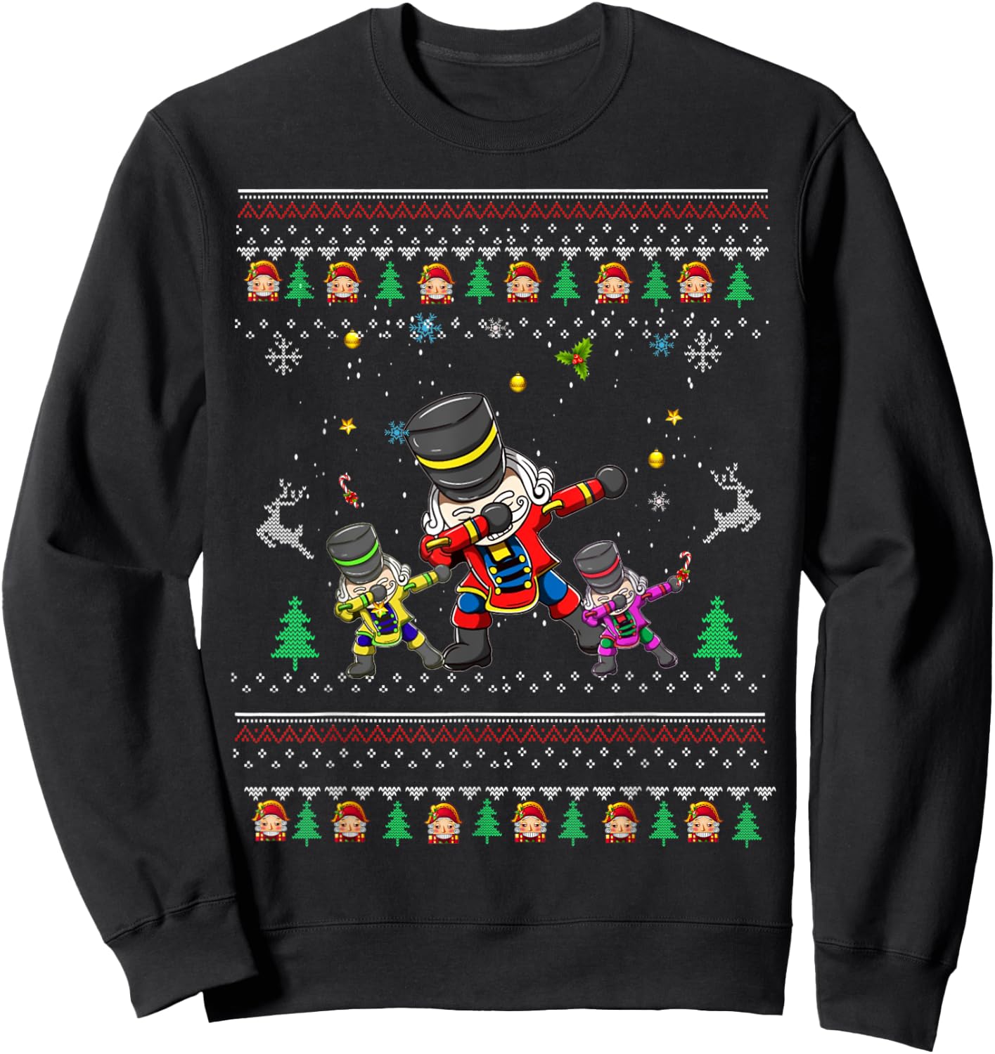 Ugly Dabbing Nutcracker Christmas Costume Nutcracker Kids Sweatshirt - Sweatshirt | Black