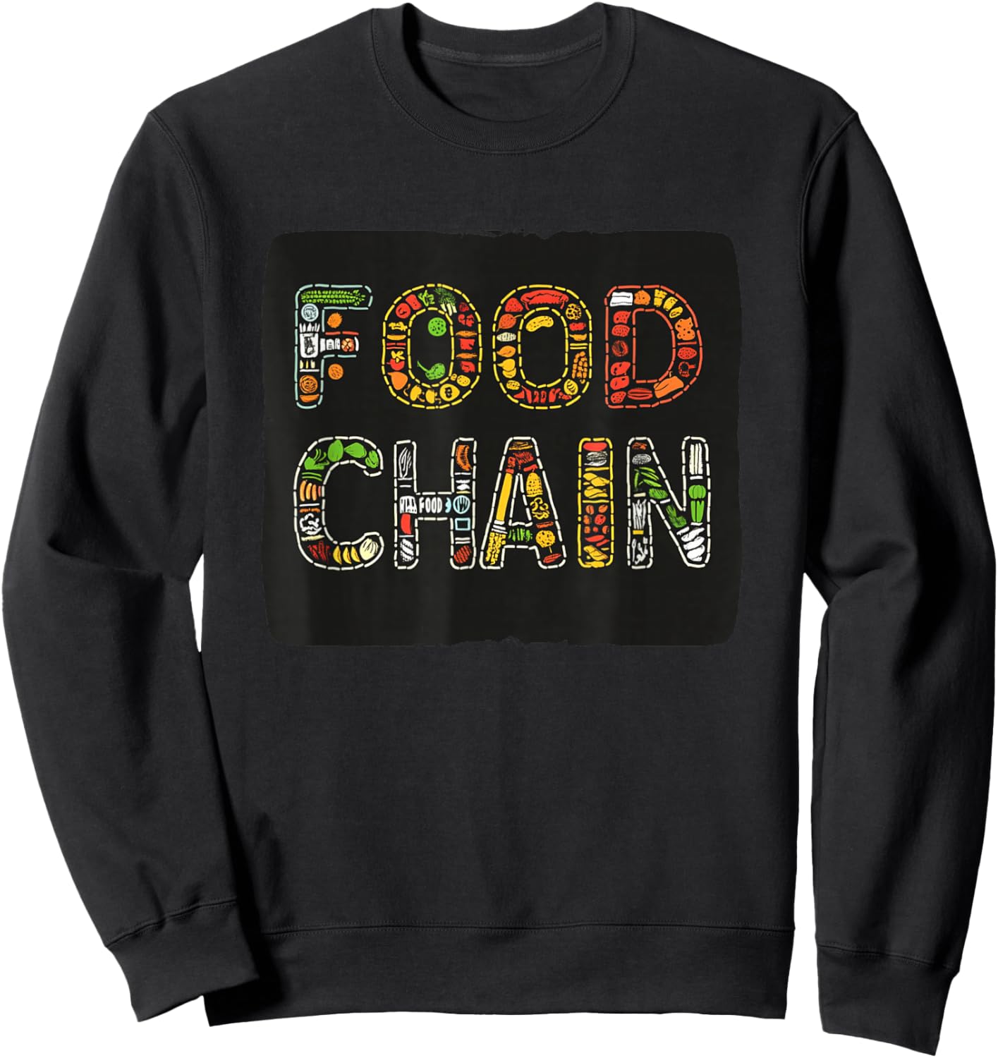 Awesome Food Chain Costume for Boys and Girls Sweatshirt - Sweatshirt | Black