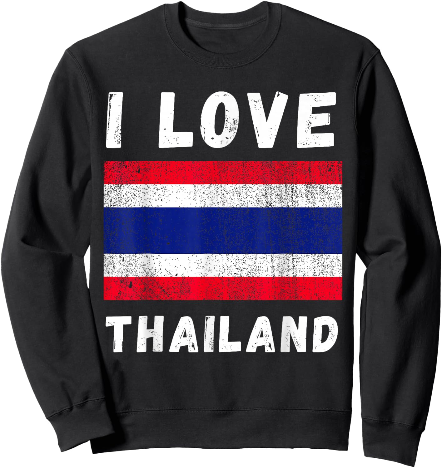 I Love Thailand Vintage Thai Thailand Family Travel Souvenir Sweatshirt - Sweatshirt | Black