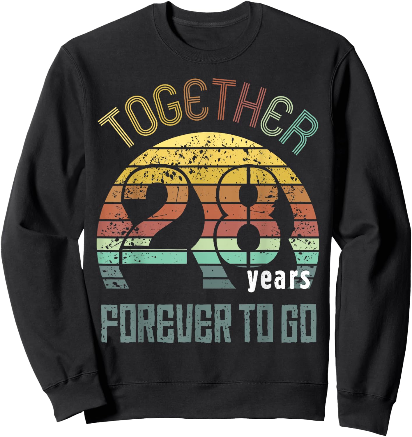 28th Years Wedding Anniversary Gifts For Couples Matching Sweatshirt - Sweatshirt | Black
