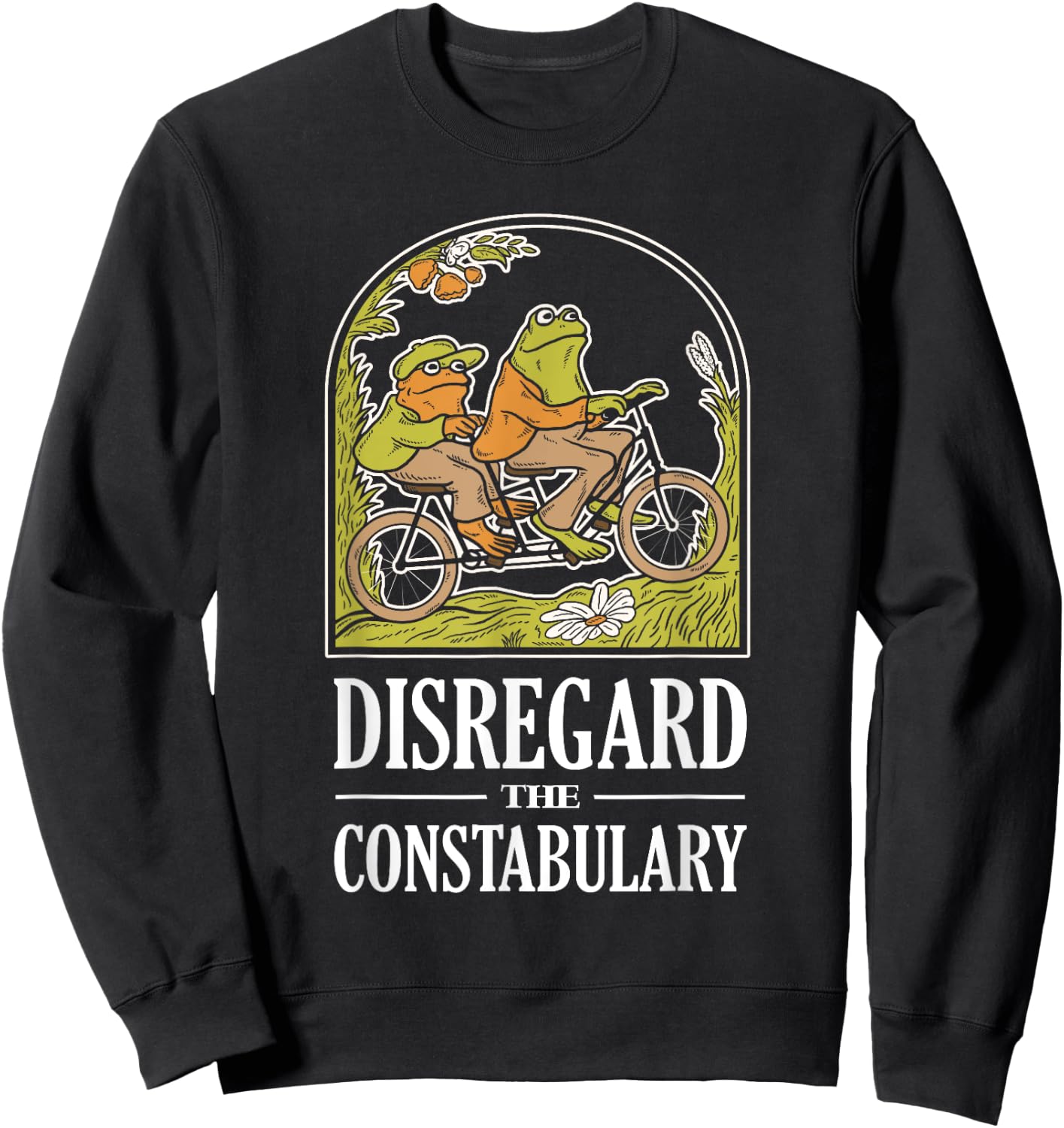 Disregard The Constabulary - Funny Frog Meme Police Sweatshirt - Sweatshirt | Black