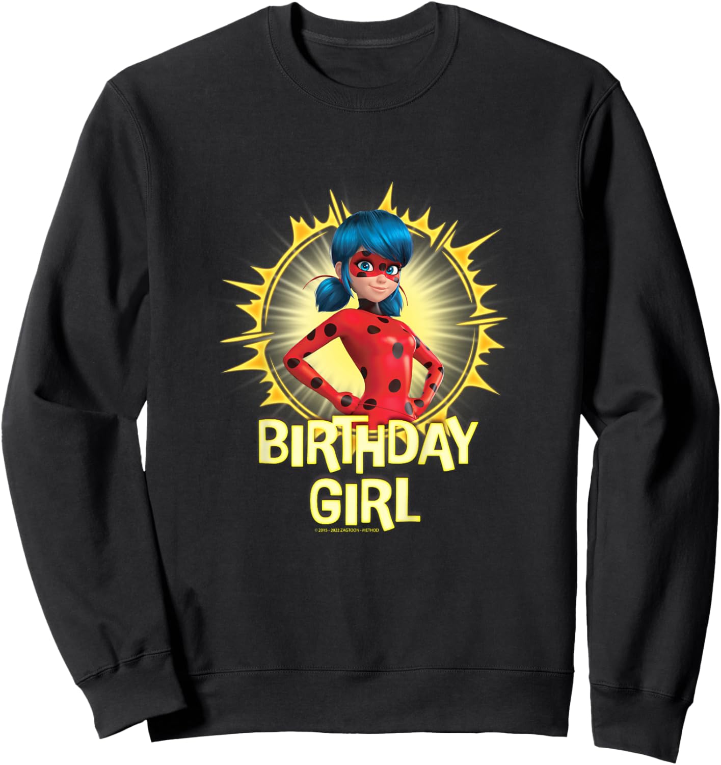 Kids Miraculous Lady Bug - Birthday Girl Sweatshirt - Sweatshirt | Black
