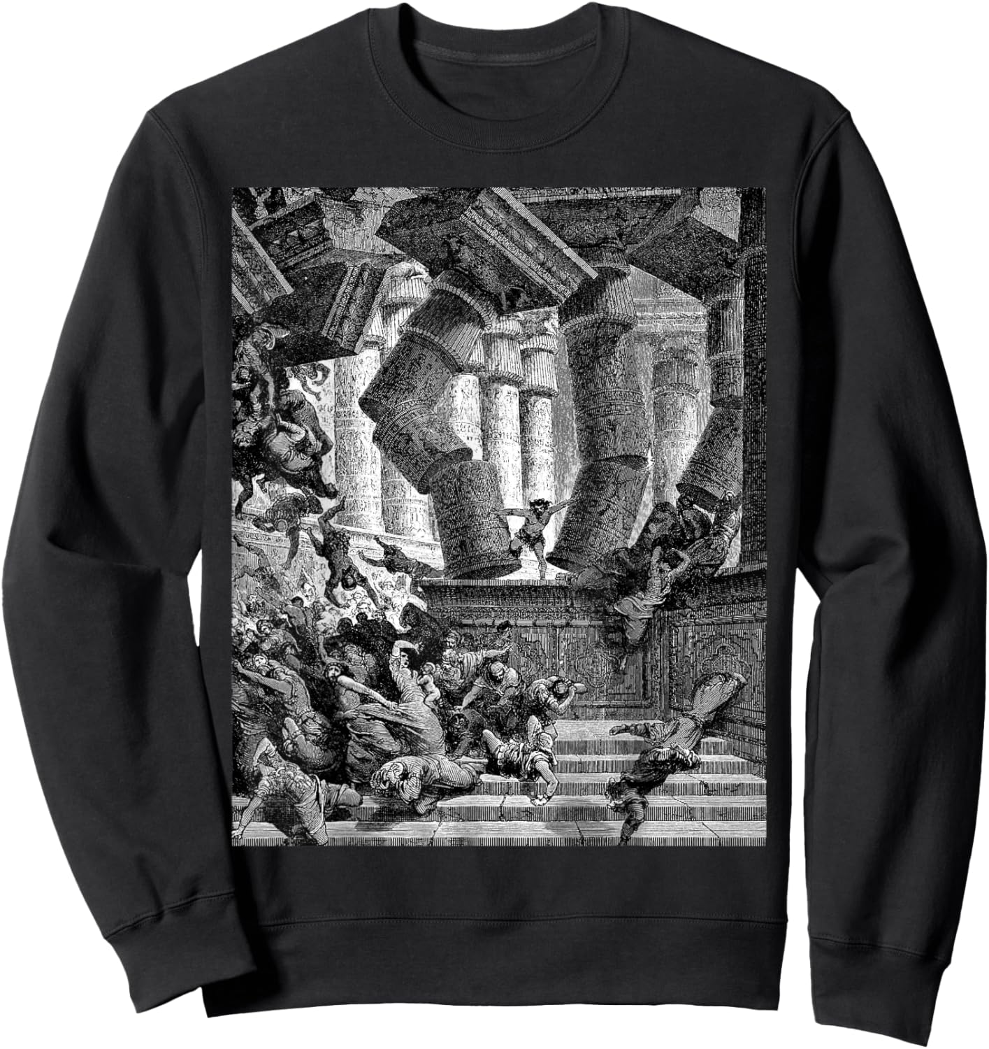 Death of Samson Gustave Dore Biblical Art The Bible Cool Sweatshirt - Sweatshirt | Black