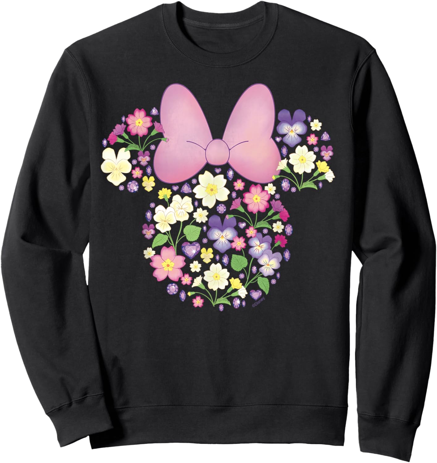 Disney Minnie Mouse February Birth Month Birthstone & Flower Small Sweatshirt - Sweatshirt | Black