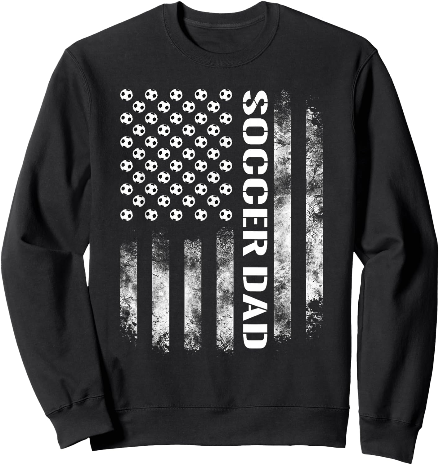 Soccer Dad Funny USA Flag Sweatshirt - Sweatshirt | Black