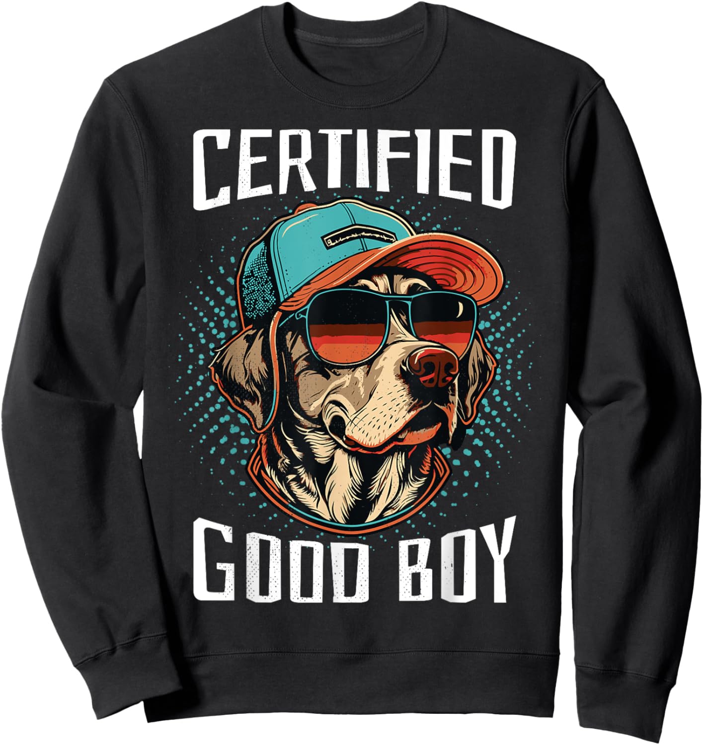 Labrador. Certified good boy. Sweatshirt - Sweatshirt | Black