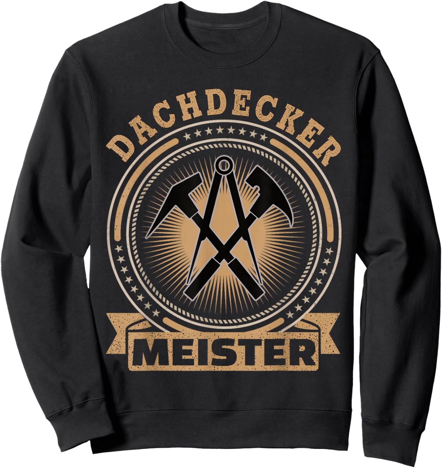 Dachdecker Meister Retro Dachdecker Sweatshirt - Sweatshirt | Black