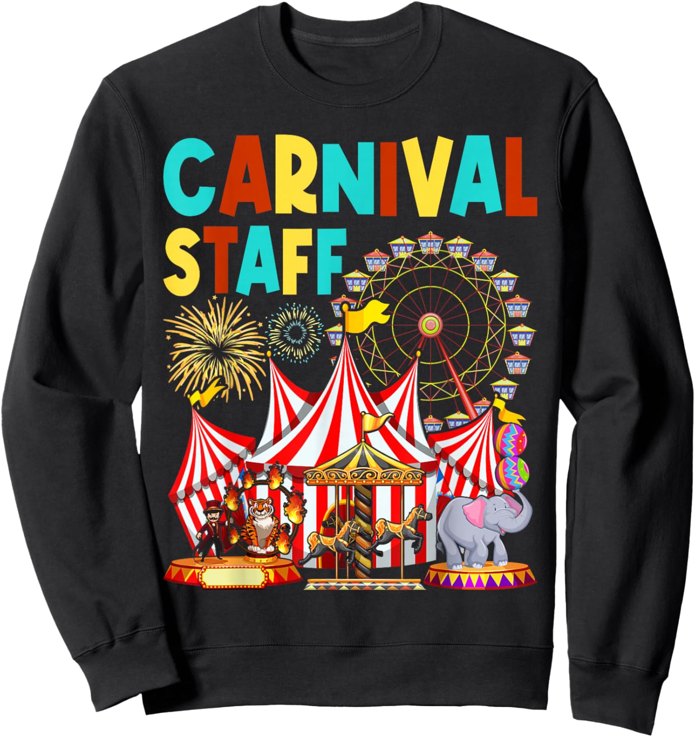 Circus Carnival Staff Birthday Party Ring Master Costume Sweatshirt - Sweatshirt | Black