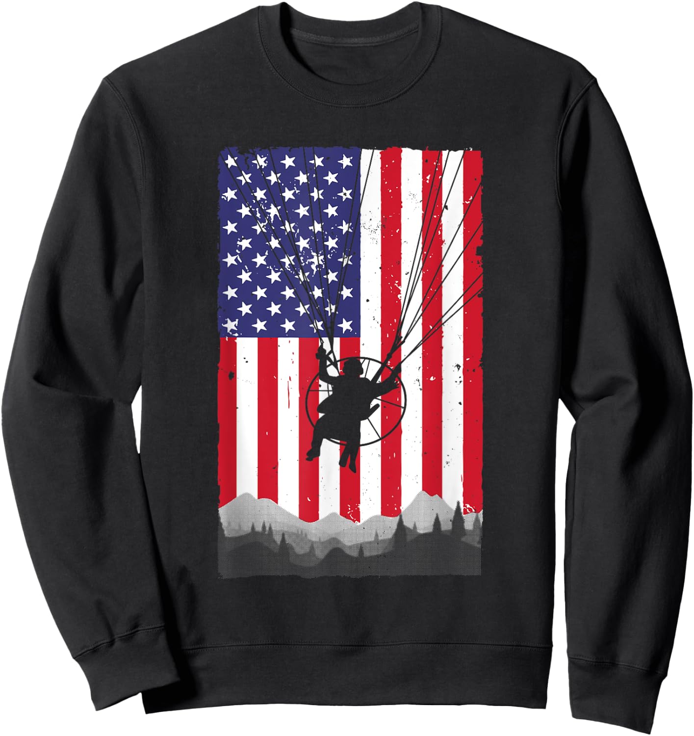 Cool Paramotor Art Women Paragliding Lover Paramotor Sweatshirt - Sweatshirt | Black